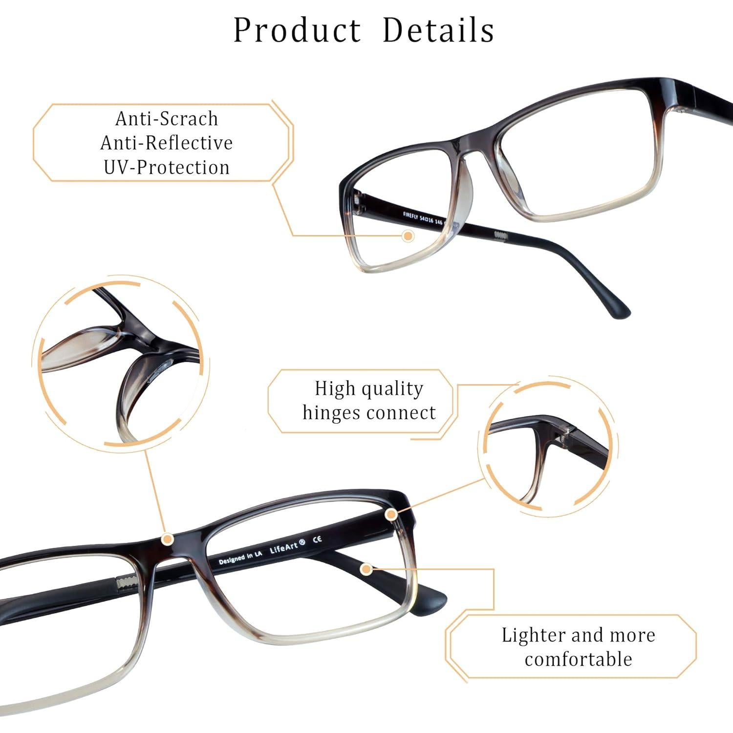 Gafas bloqueadoras de luz azul LifeArt 0.75x anti-fatiga ocular