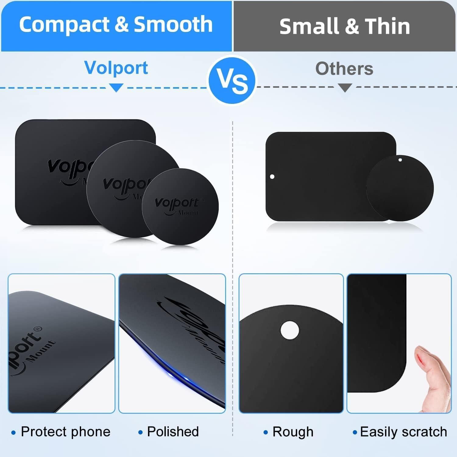 Placa metálica Volport para soporte magnético de teléfono