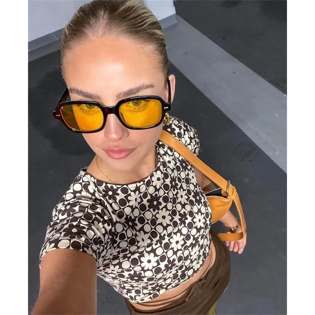 Gafas de sol retro ADE WU para mujeres, UV400, 53mm
