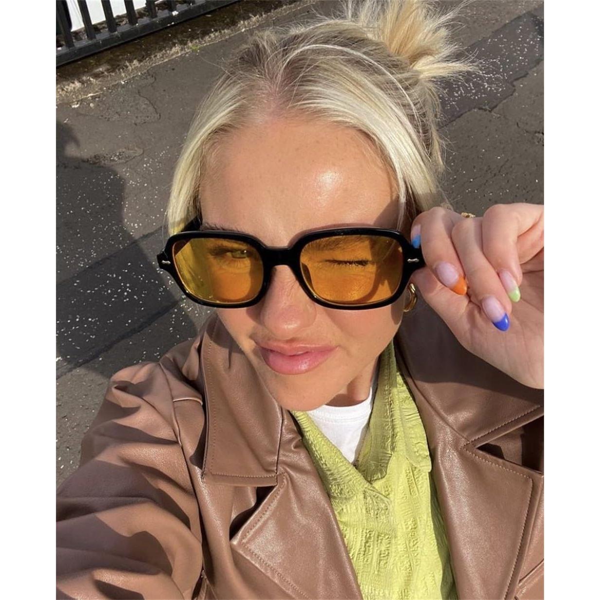 Gafas de sol retro ADE WU para mujeres, UV400, 53mm