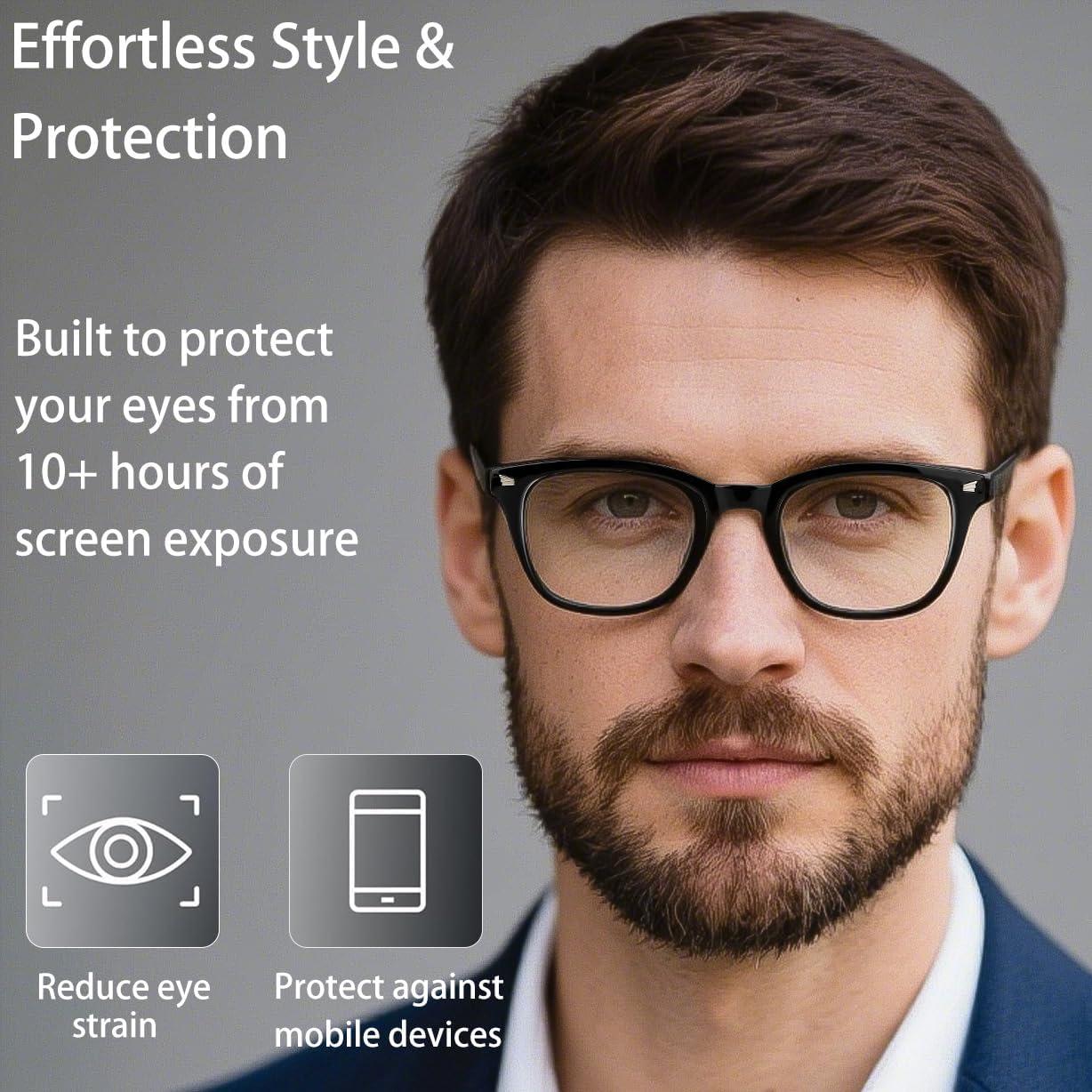 Gafas de Luz Azul 2 Pcs para Hombre y Mujer, Protección UV