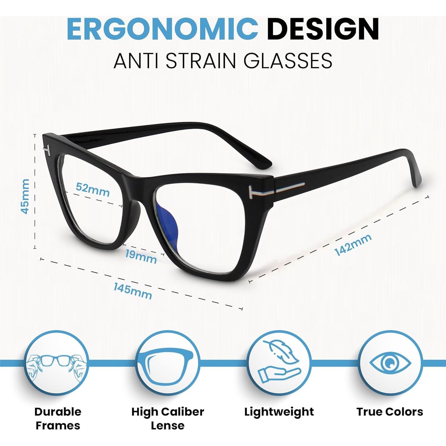 Gafas Yogo Vision Bloqueo Luz Azul UV400 Paquete de 3