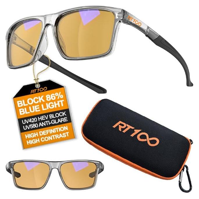 Gafas de Computadora RT100 con Lentes Amarillos Anti Fatiga