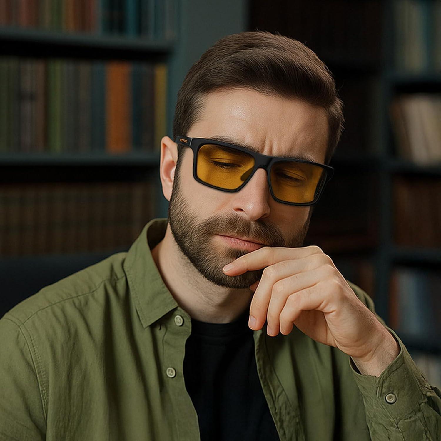 Gafas de Computadora RT100 con Lentes Amarillos Anti Fatiga