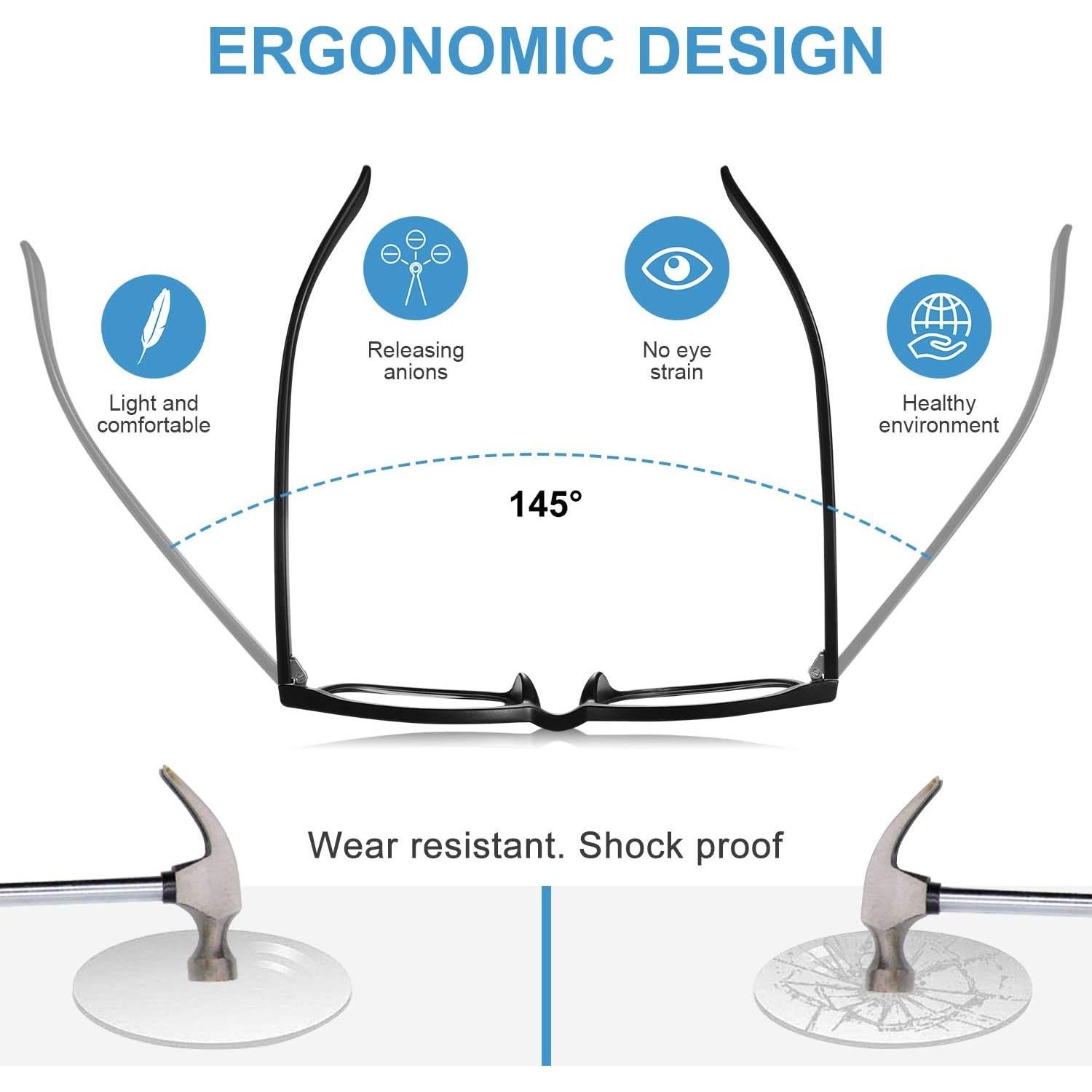 Gafas de bloqueo de luz azul Okany unisex 99.9% protección UV
