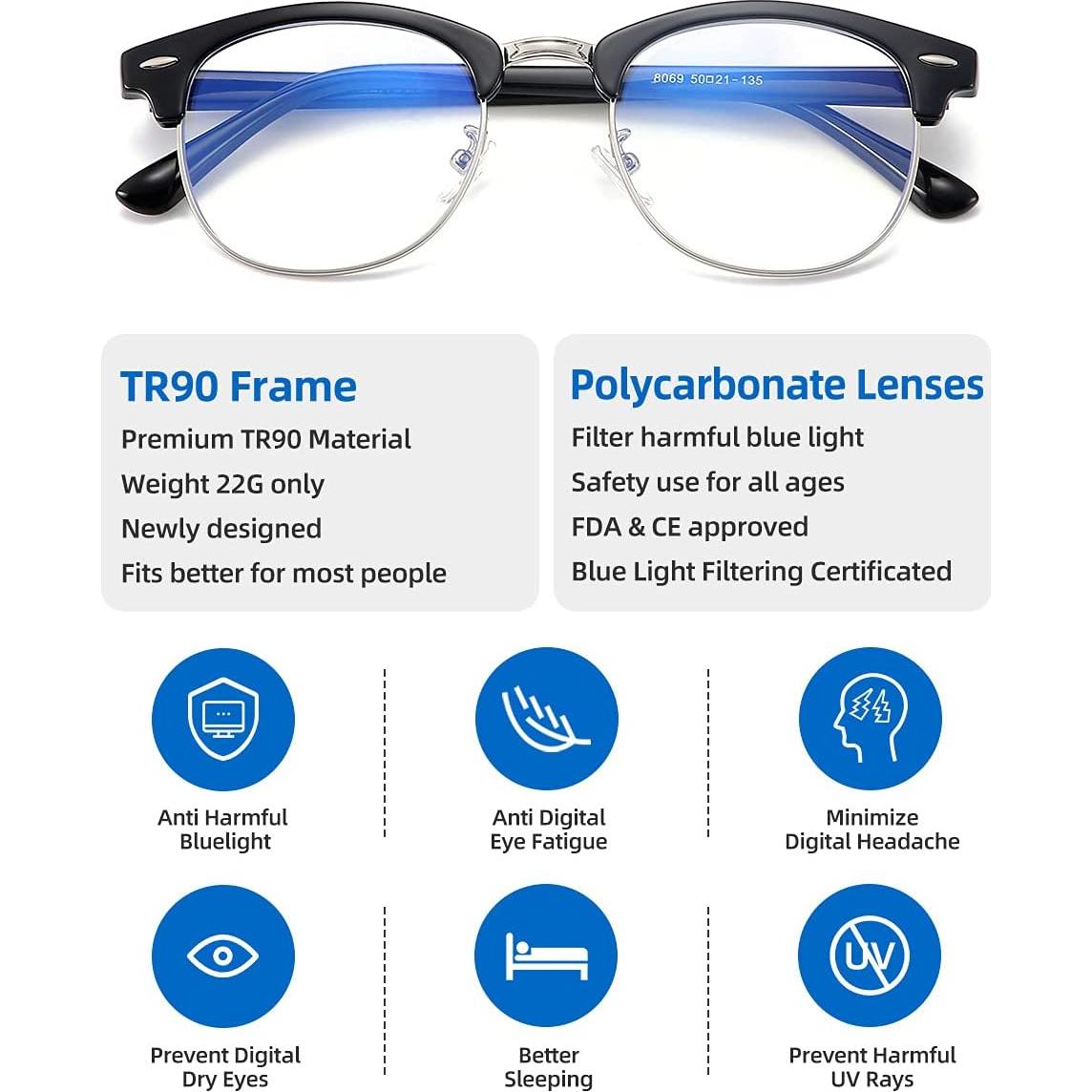 Gafas Bloqueadoras de Luz Azul SOAR&EAGLE 3 Paquetes UV400