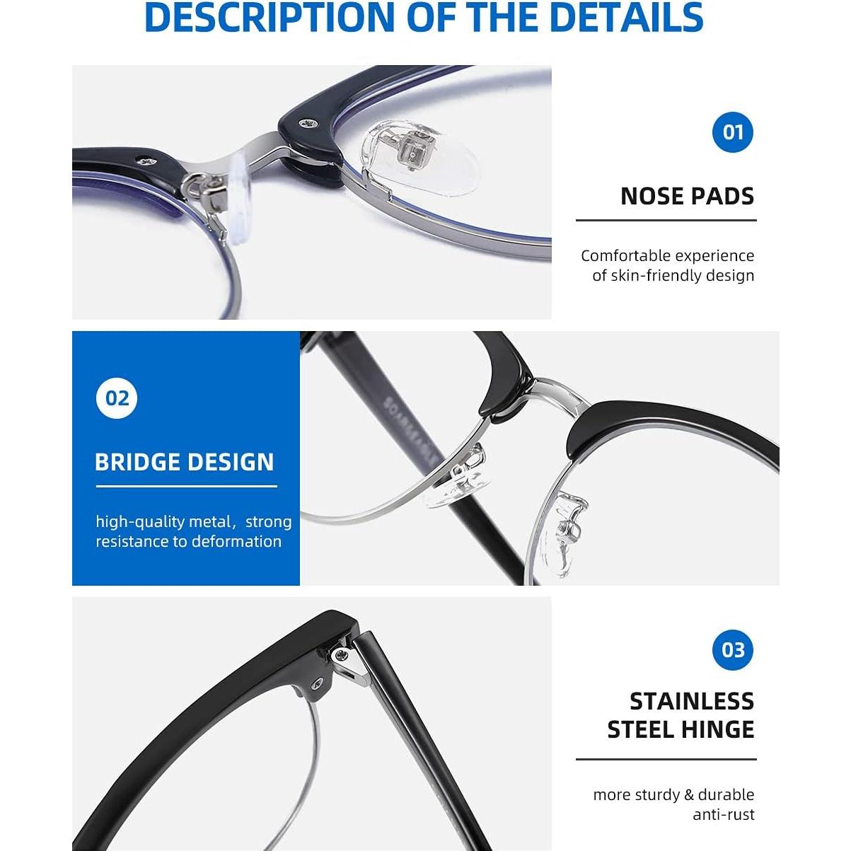 Gafas Bloqueadoras de Luz Azul SOAR&EAGLE 3 Paquetes UV400