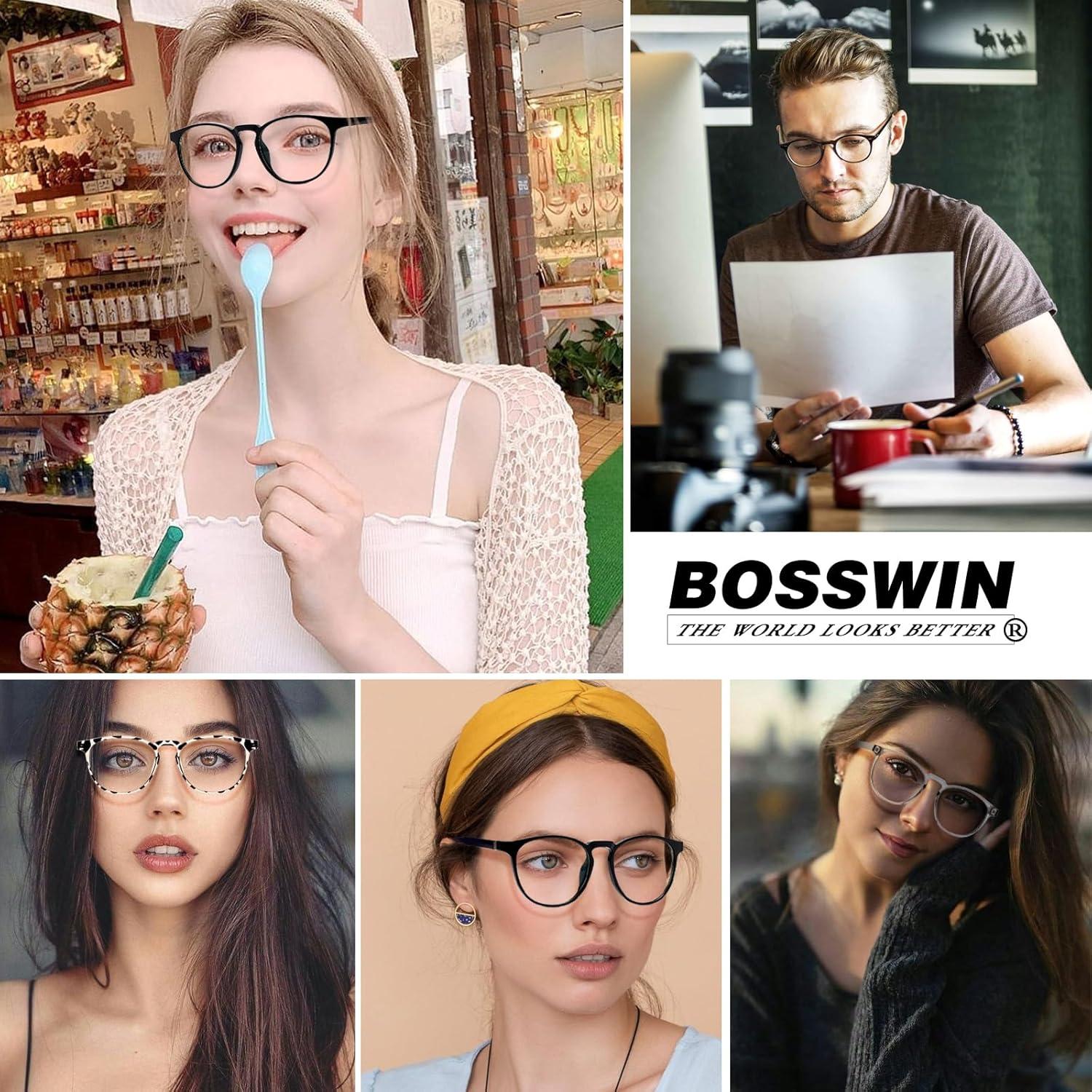 Gafas BOSSWIN bloqueadoras luz azul unisex - Paquete 4
