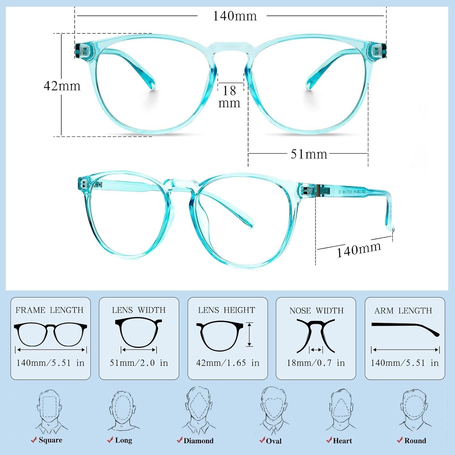 Gafas BOSSWIN bloqueadoras luz azul unisex - Paquete 4