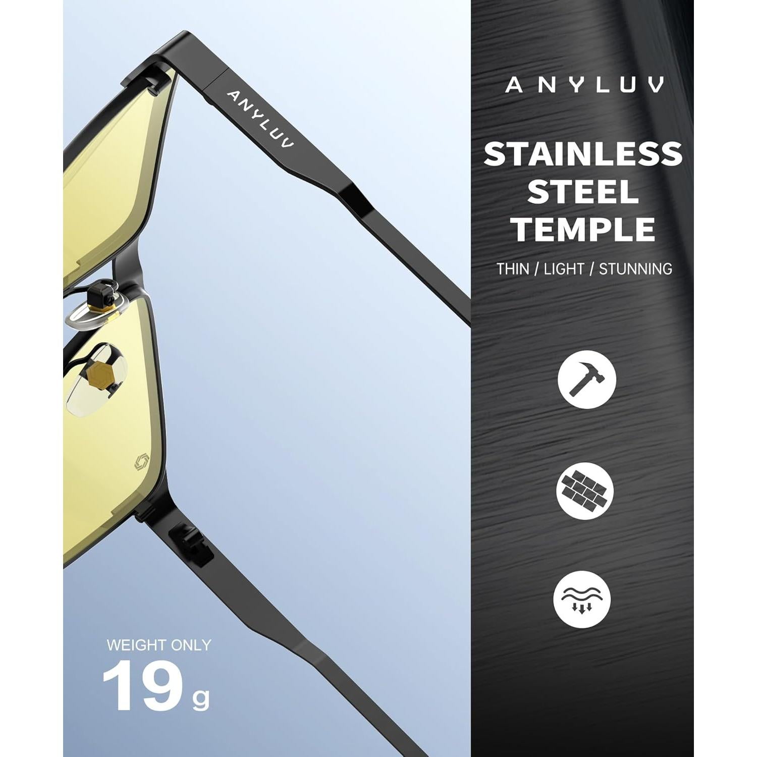 Gafas de Luz Azul ANYLUV para Hombres y Mujeres - Protección UV 400