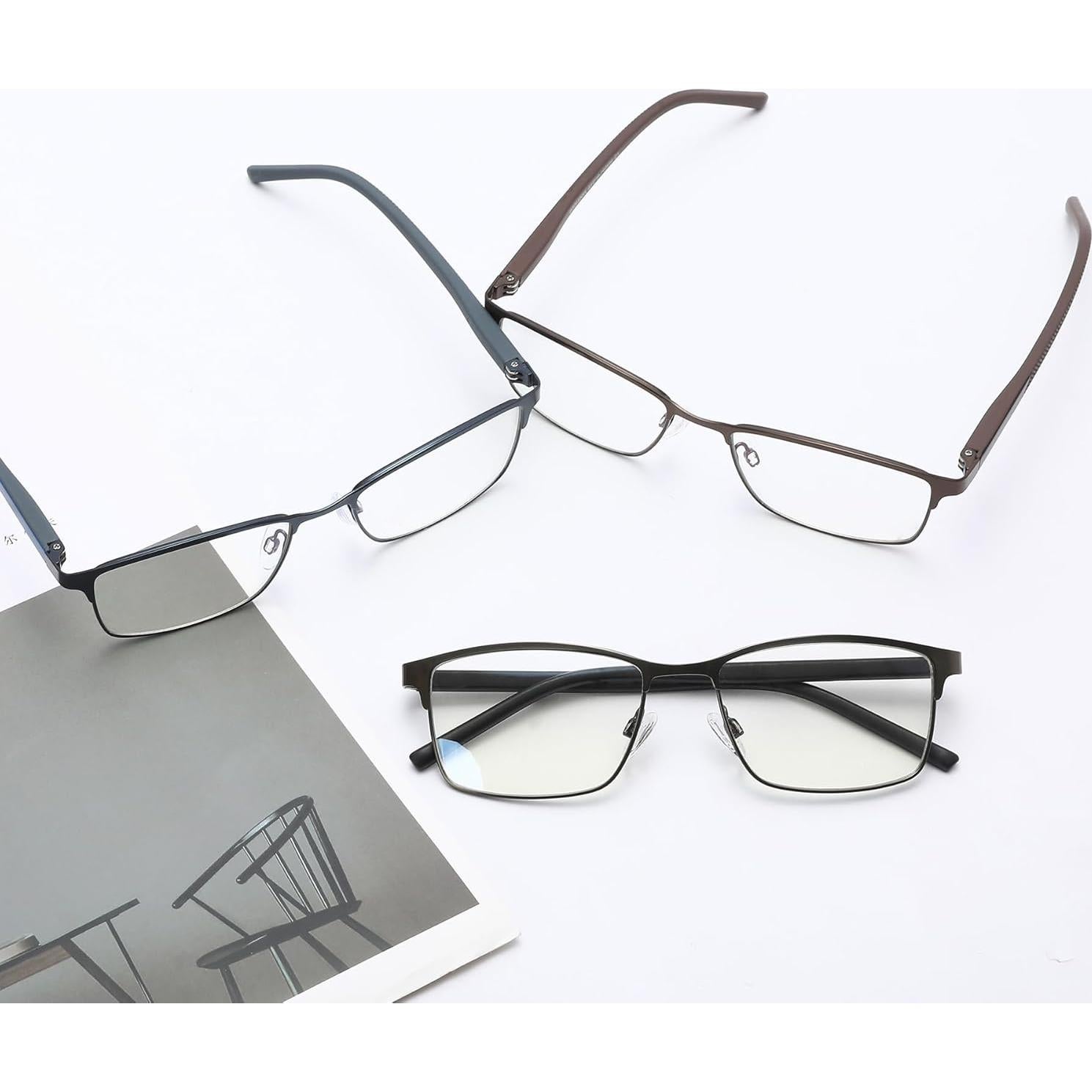 Paquete de 3 Gafas de Lectura MUYI 2.5 con Filtro Luz Azul