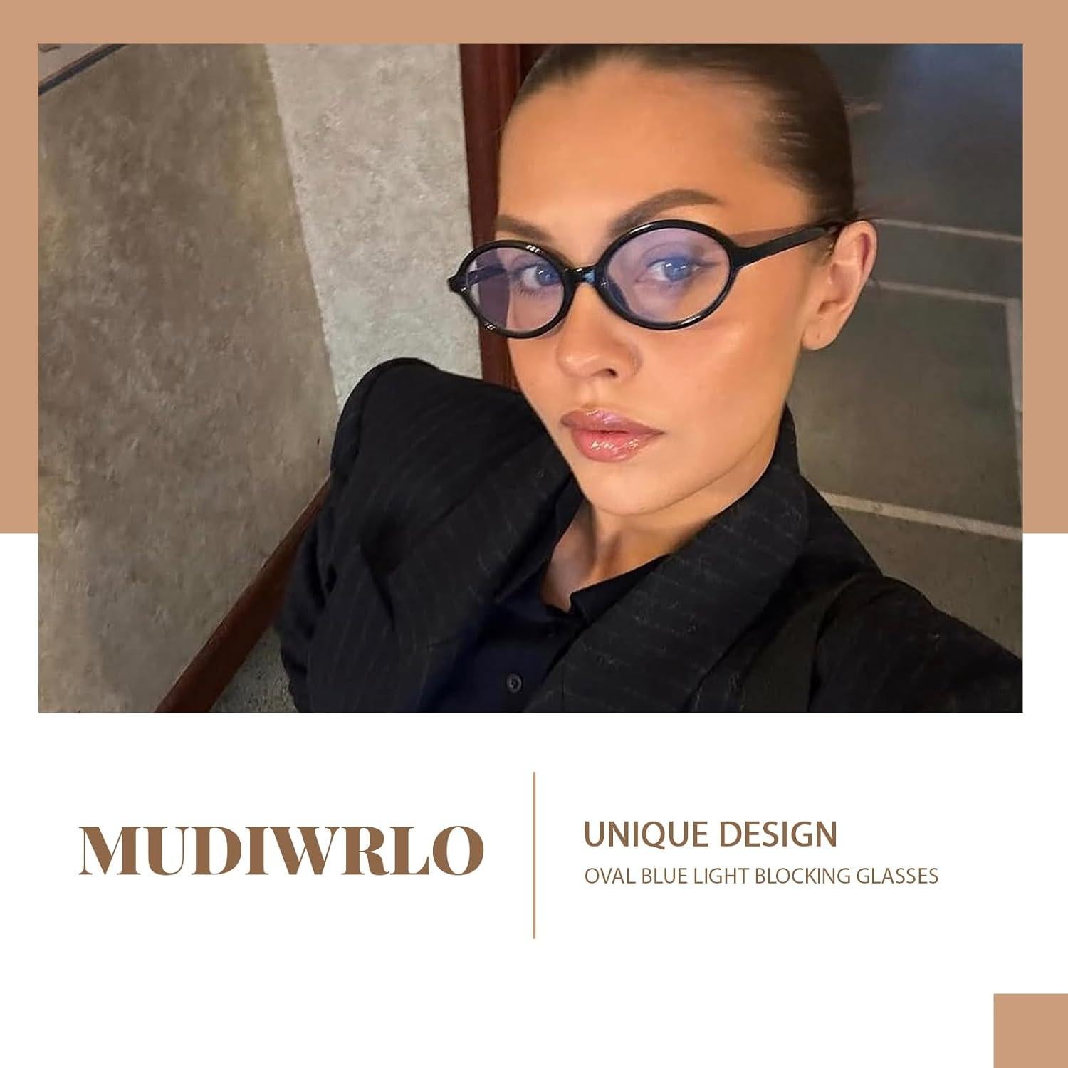 Gafas Ovaladas Anti Fatiga Ocular con Filtro Luz Azul - Negro 54mm