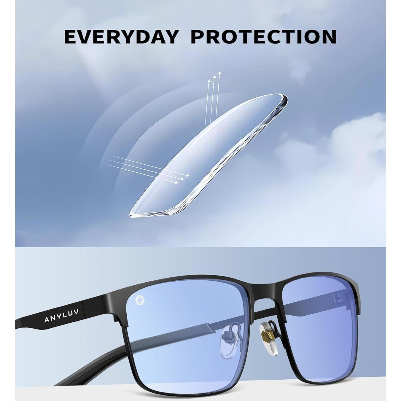 Gafas de Luz Azul ANYLUV A132-A para Hombres y Mujeres