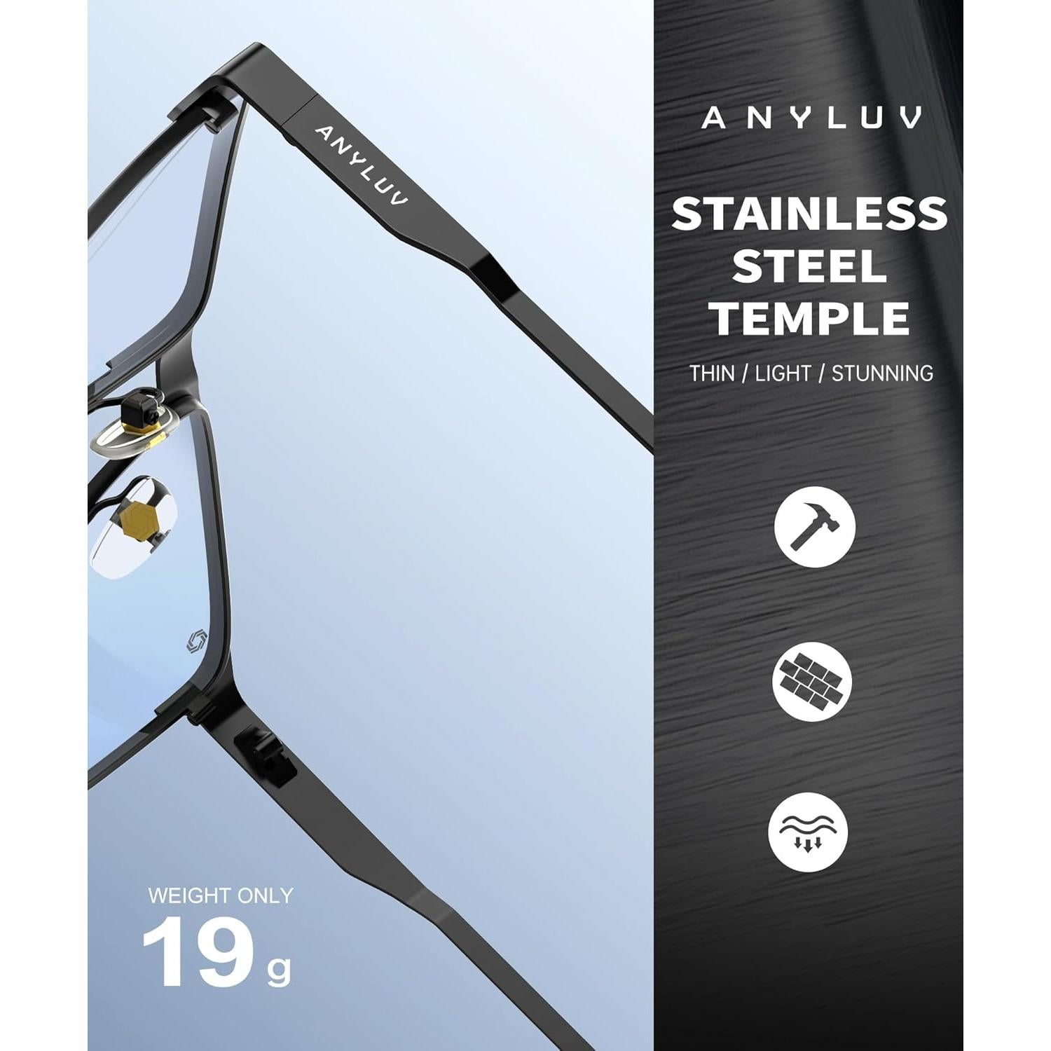 Gafas de Luz Azul ANYLUV A132-A para Hombres y Mujeres