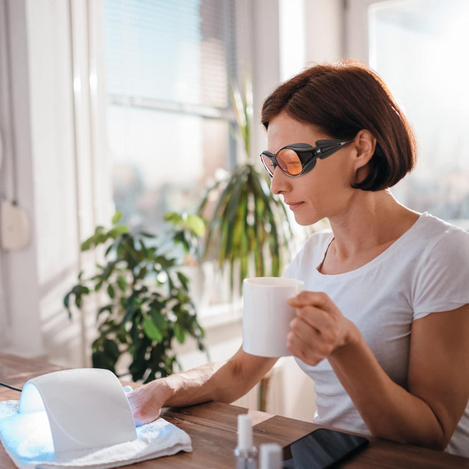 Gafas de Seguridad UV Profesionales Ffj-02, Lentes Naranjas Anti-vaho