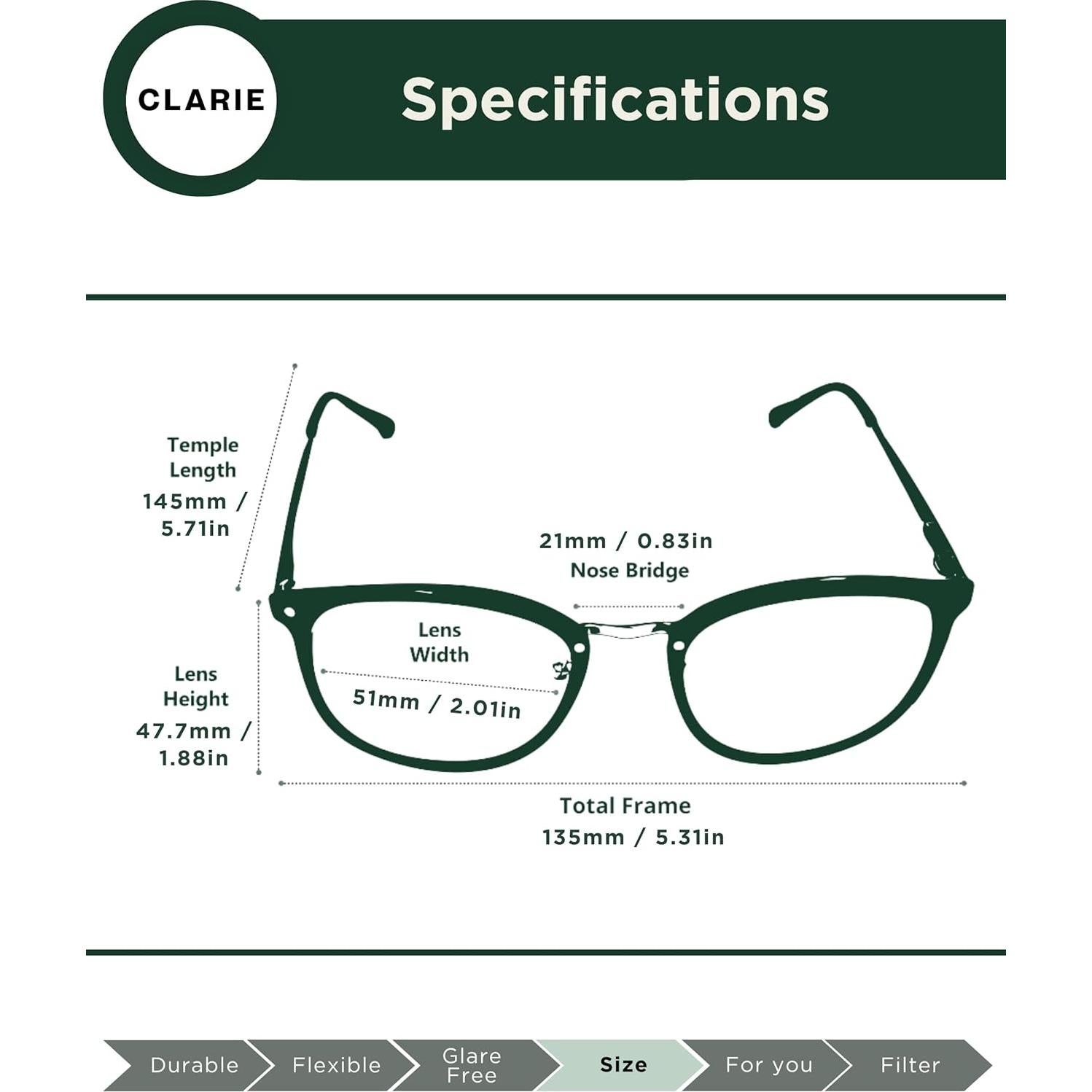 Gafas Bloqueadoras de Luz Azul CLARIE para Mujeres - Antirreflejo