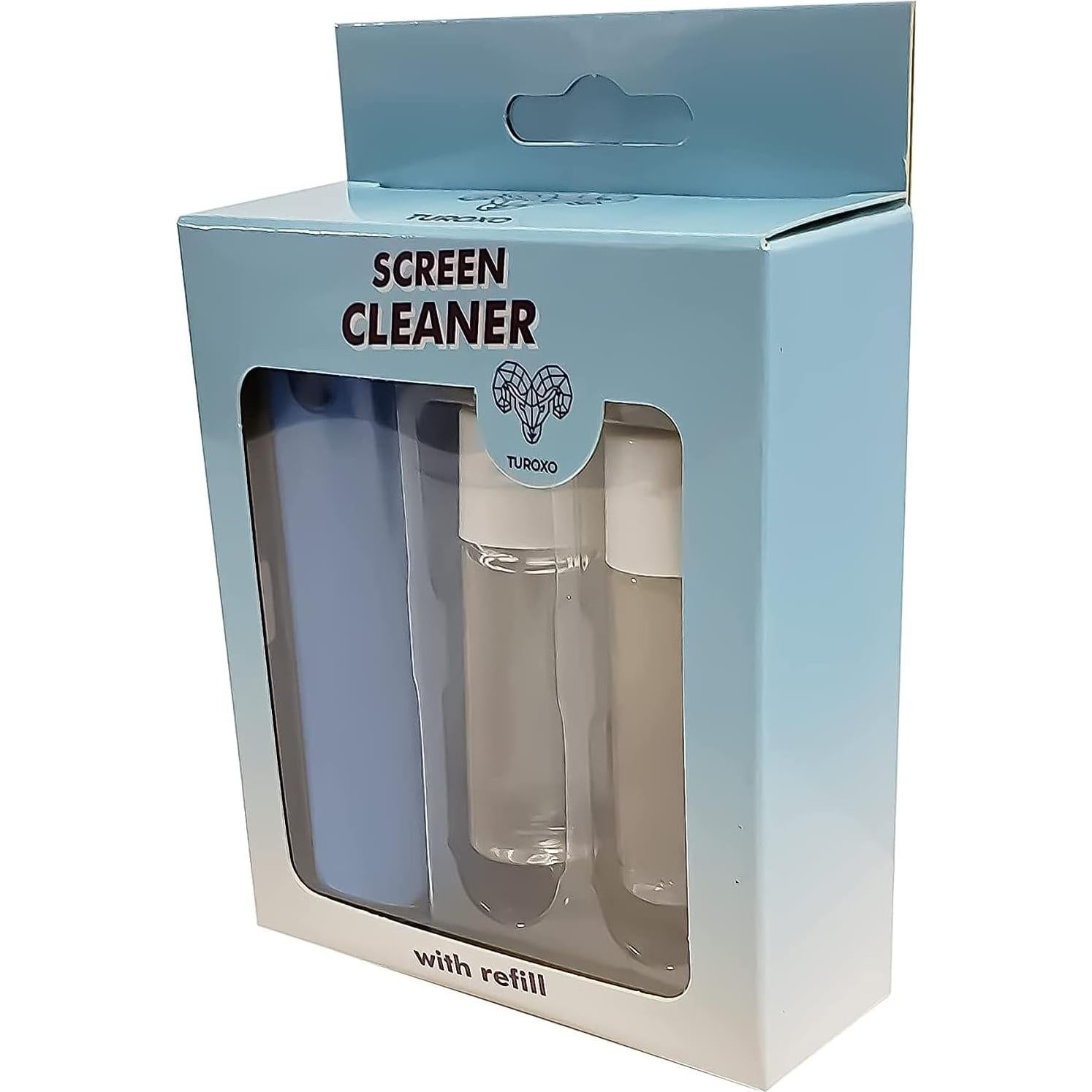 Limpiador de Pantallas Turoxo - Spray Compacto + 2 Recargas