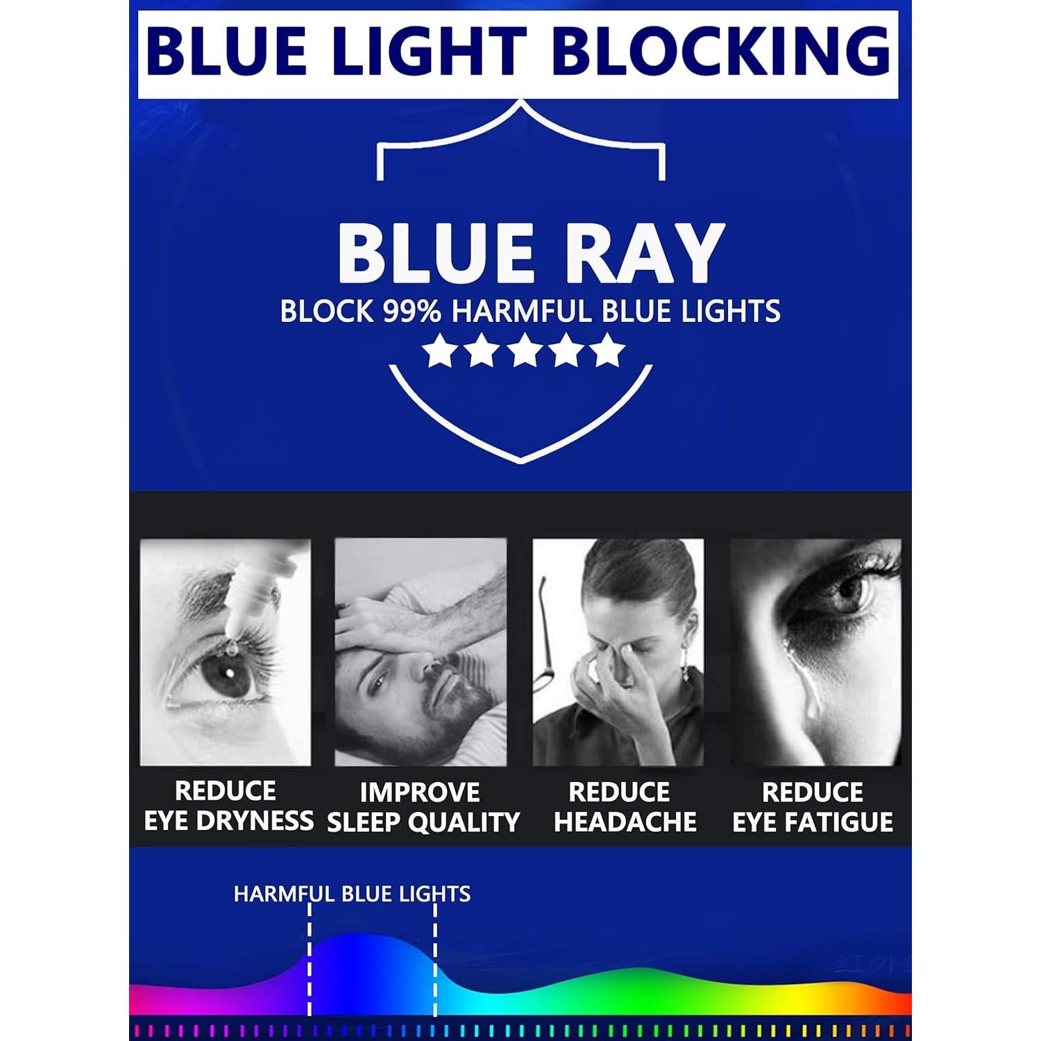 Gafas de Lectura Anti Luz Azul JJWELL 4.00 para Mujeres