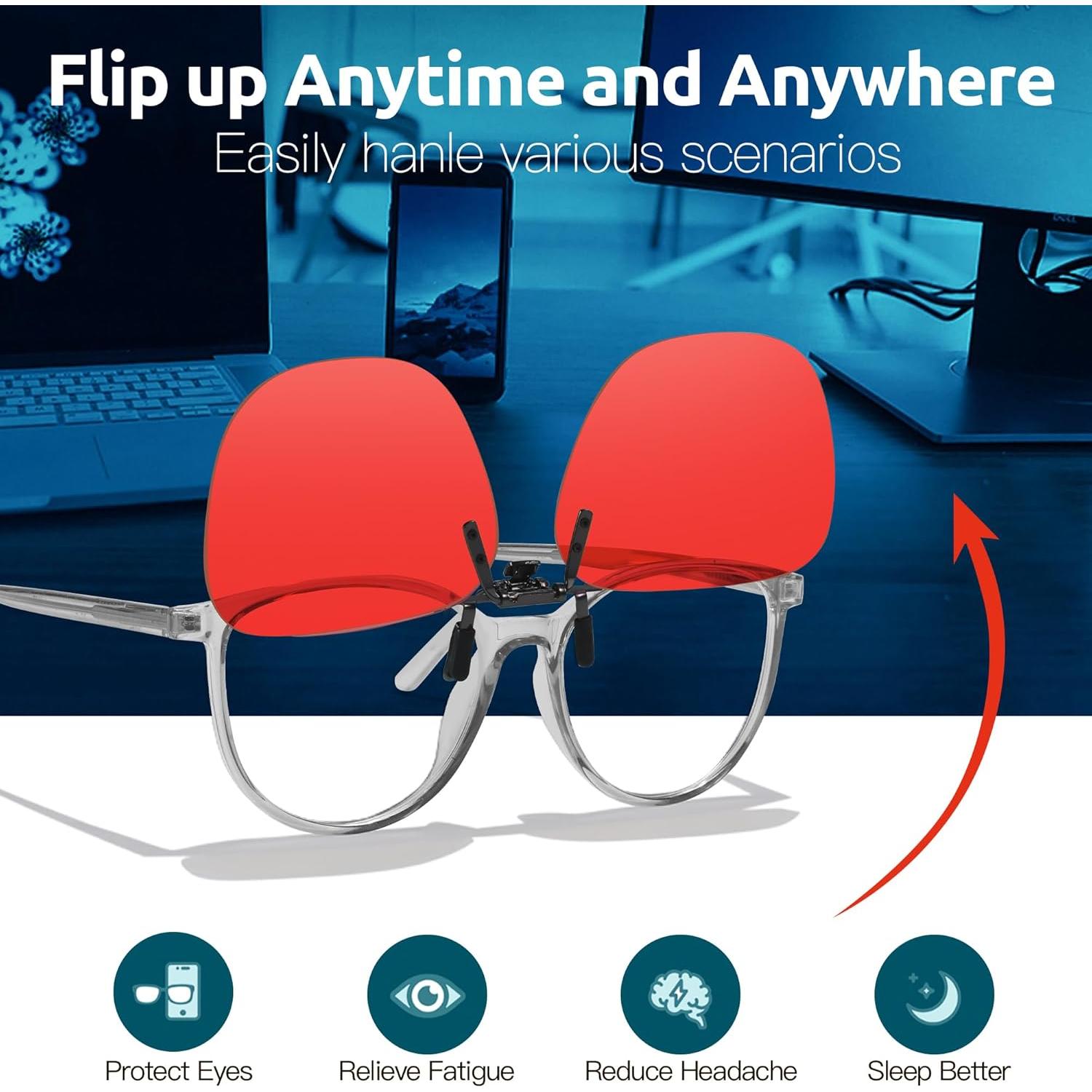 Gafas Clip-On Trysee Azul TS1008 para Luz Azul y Estrés Ocular