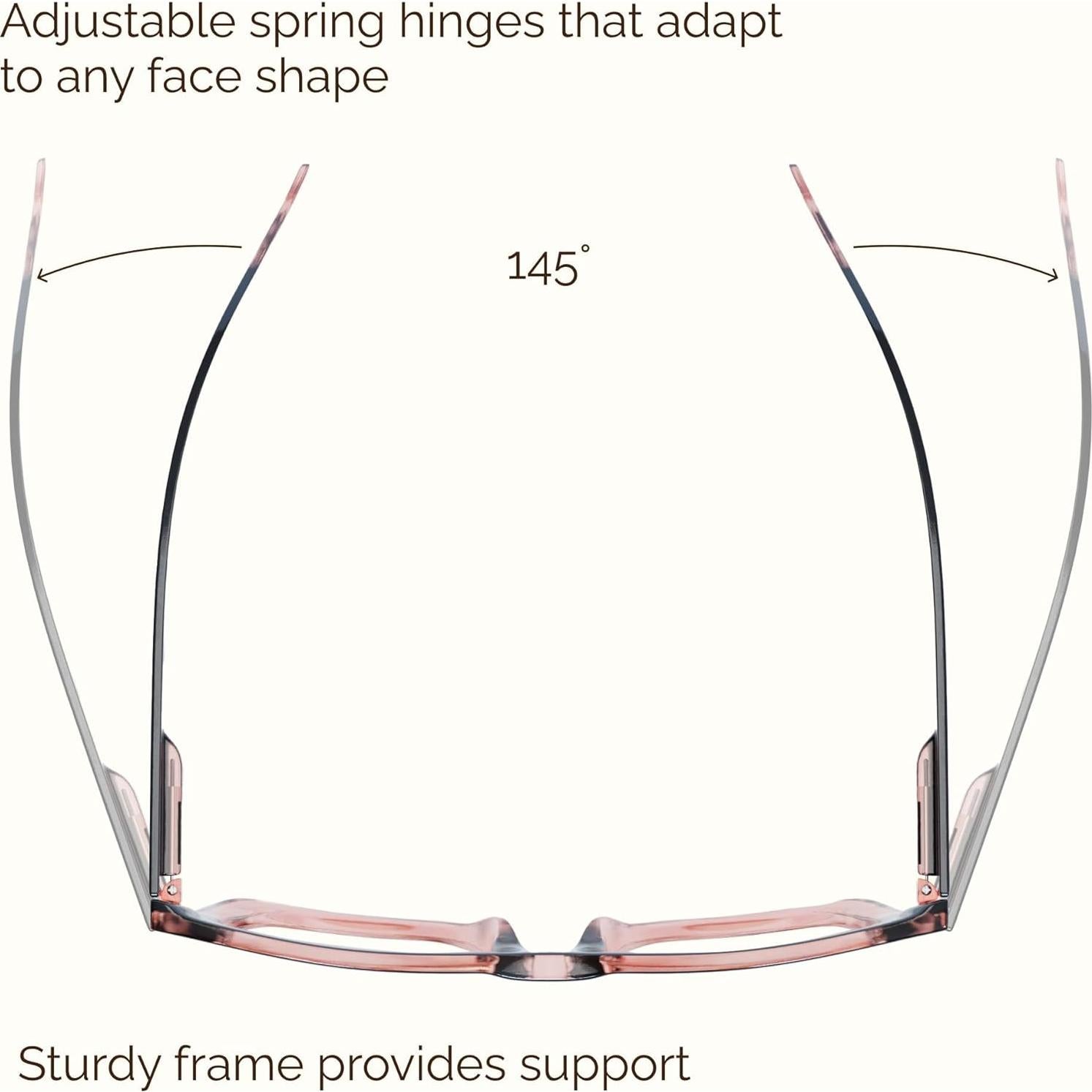 Gafas de lectura CCVOO para mujeres, anti luz azul, 5.0x