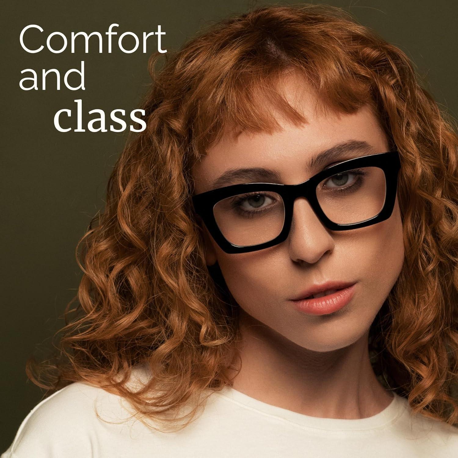 Gafas de lectura CCVOO para mujeres, anti luz azul, 5.0x