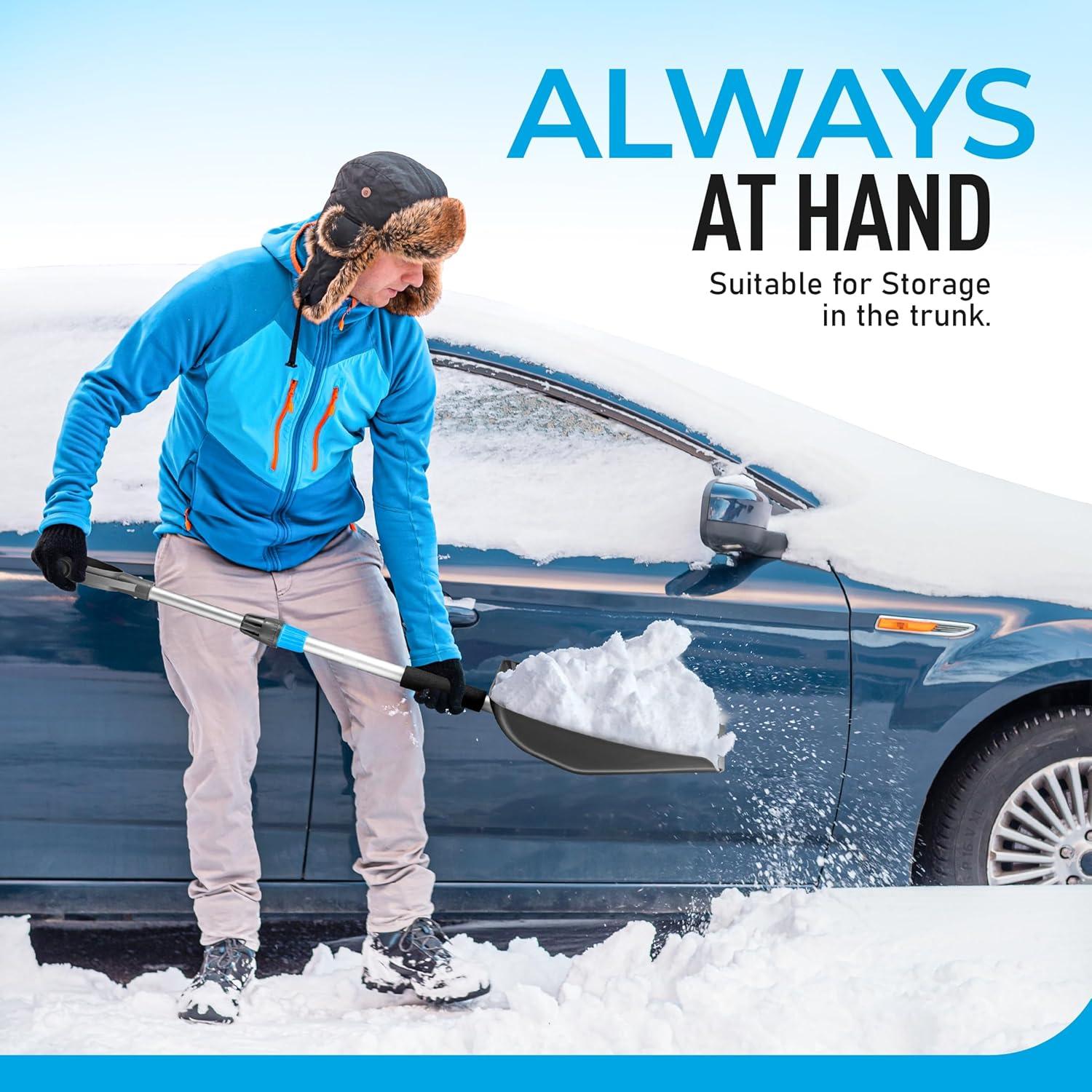 Pala de Nieve Plegable Superio con Mango Extensible 113 cm