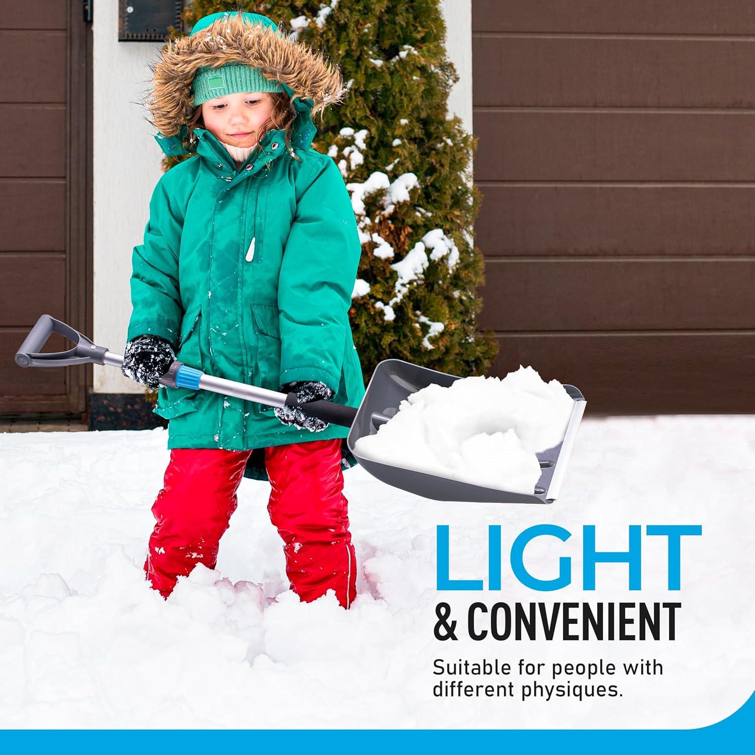 Pala de Nieve Plegable Superio con Mango Extensible 113 cm