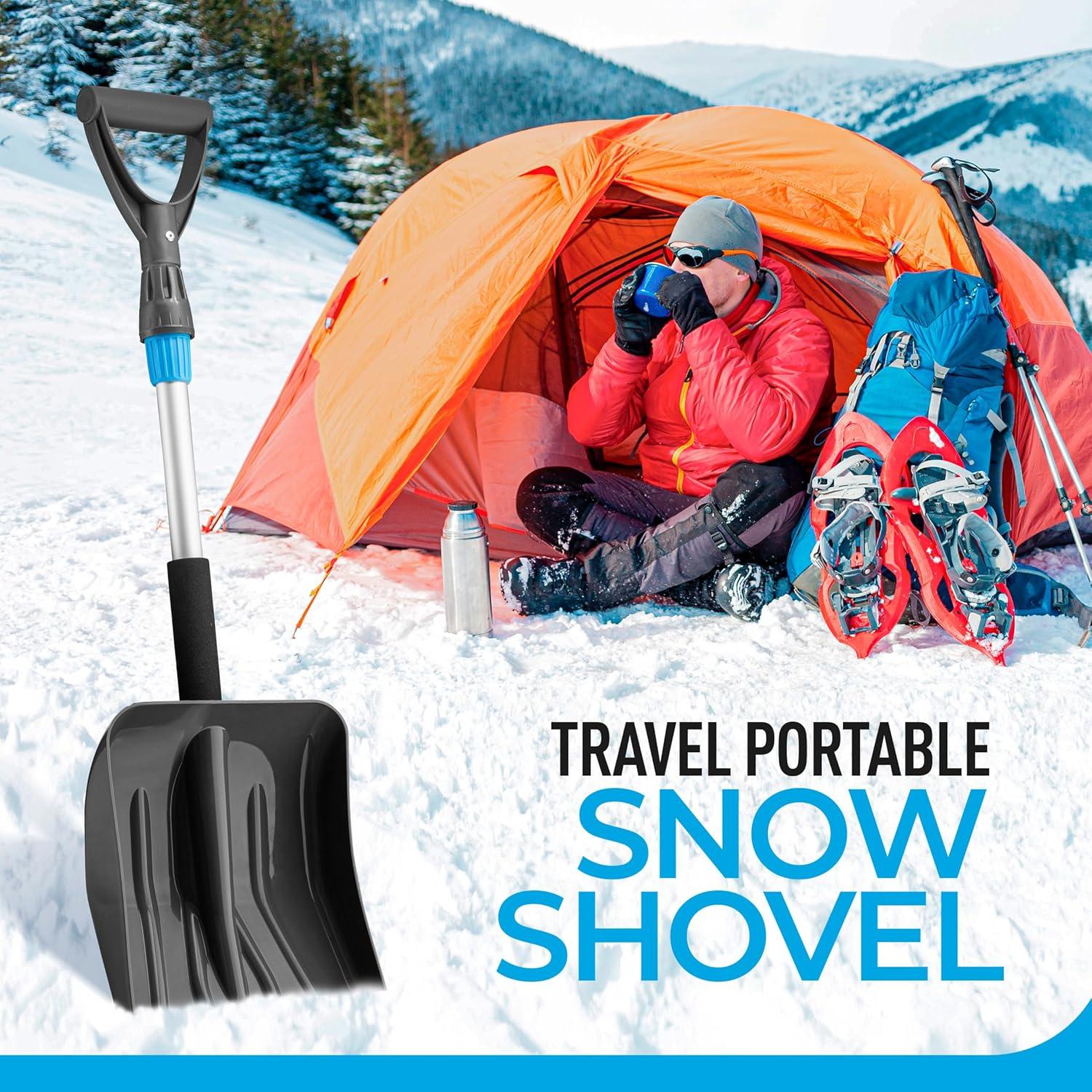 Pala de Nieve Plegable Superio con Mango Extensible 113 cm