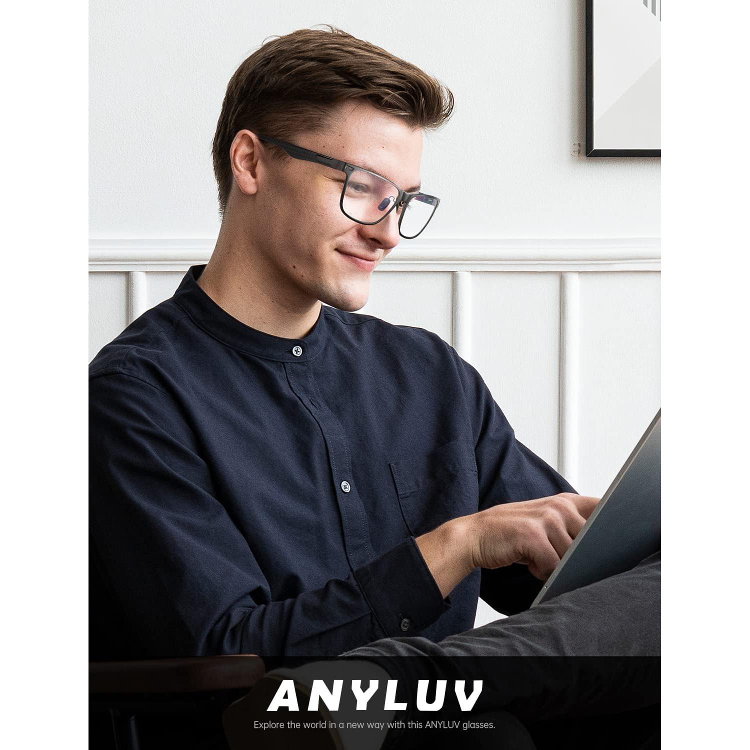 Gafas de Luz Azul ANYLUV AN4554-0 con Patillas de Fibra de Carbono