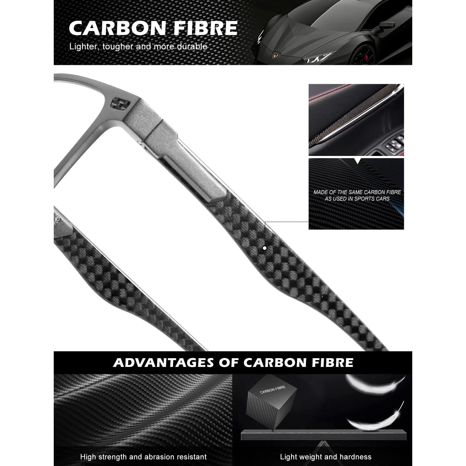 Gafas de Luz Azul ANYLUV AN4554-0 con Patillas de Fibra de Carbono