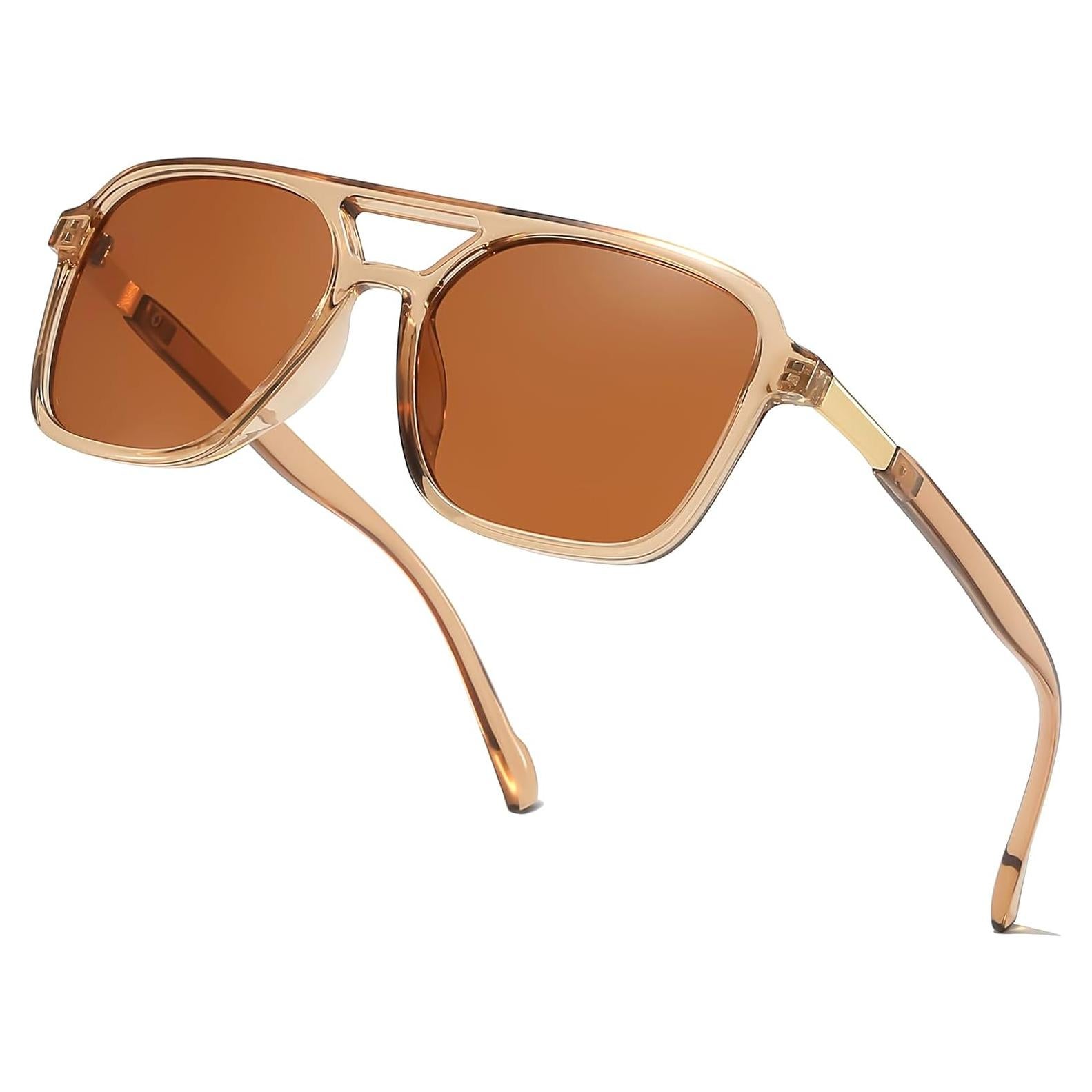 Gafas de sol unisex AISSWZBER retro UV400 marco ligero