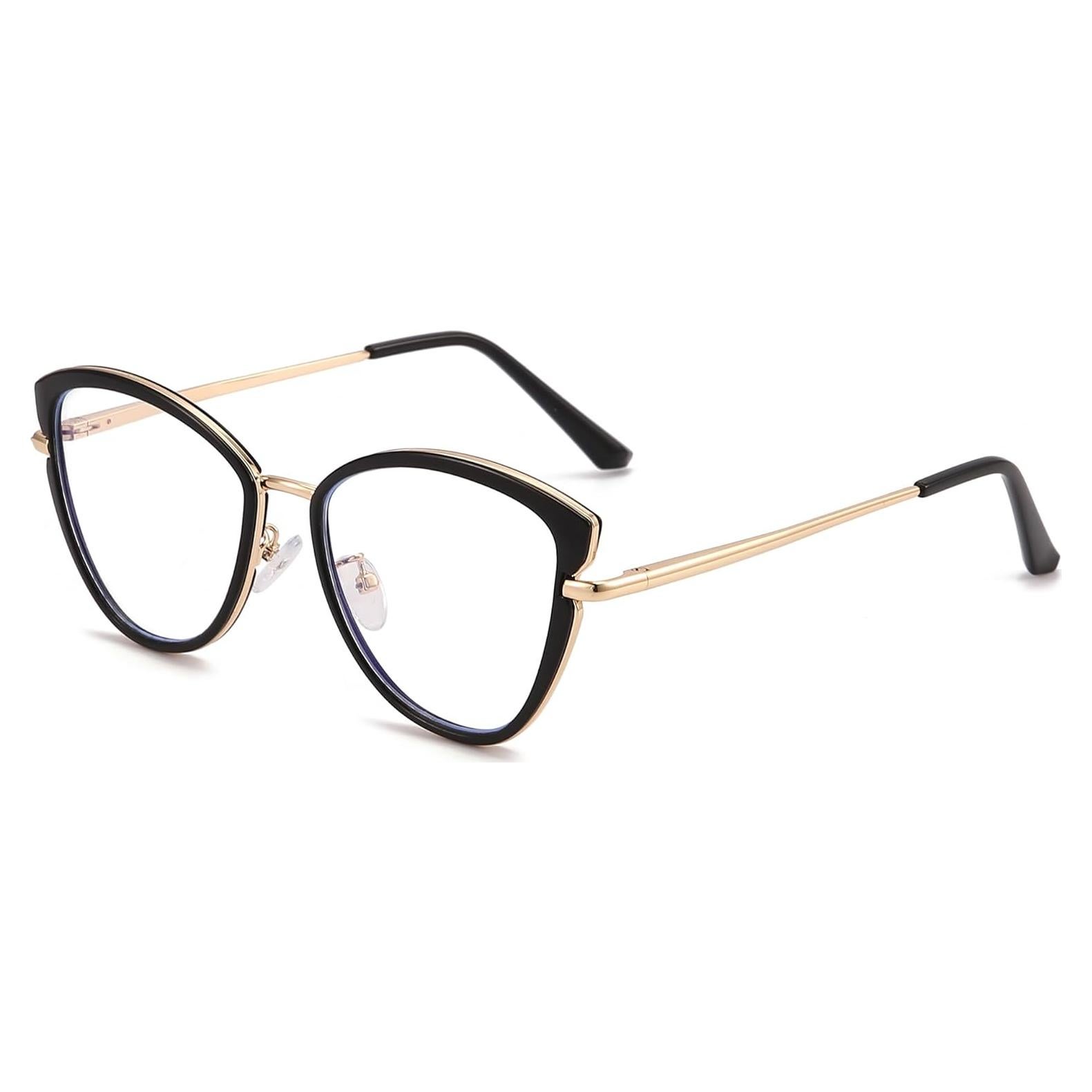 Gafas de Luz Azul Cyxus Cat Eye Metal UV Lentes Claros