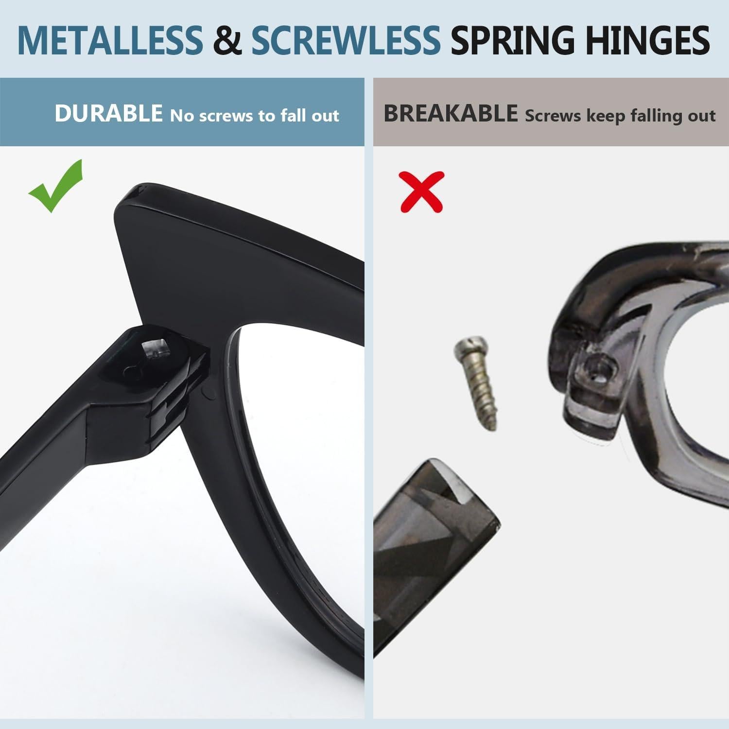 Gafas de Lectura GUD Huge Cateye Sin Tornillos - Paquete 6