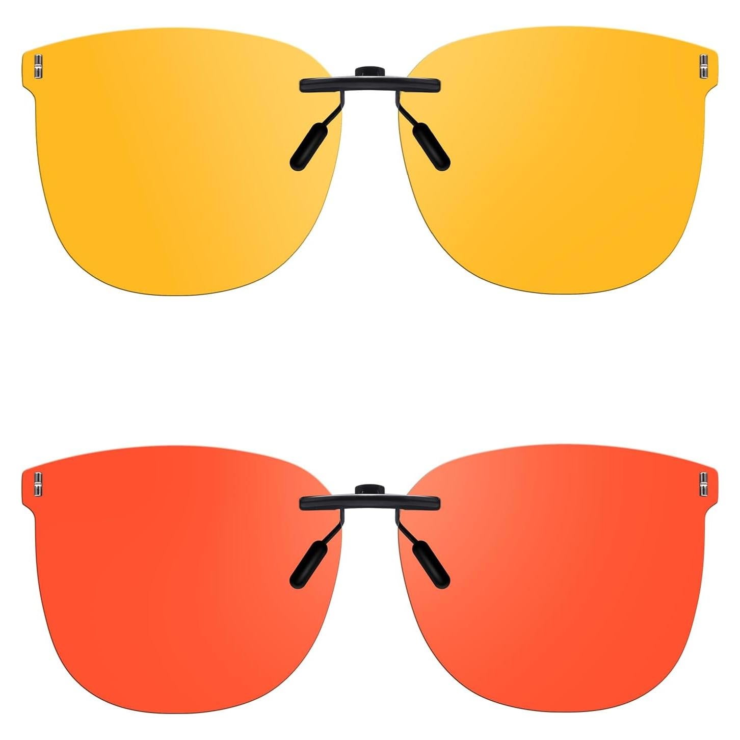 Paquete de 2 gafas clip-on DreamCalf bloqueadoras luz azul