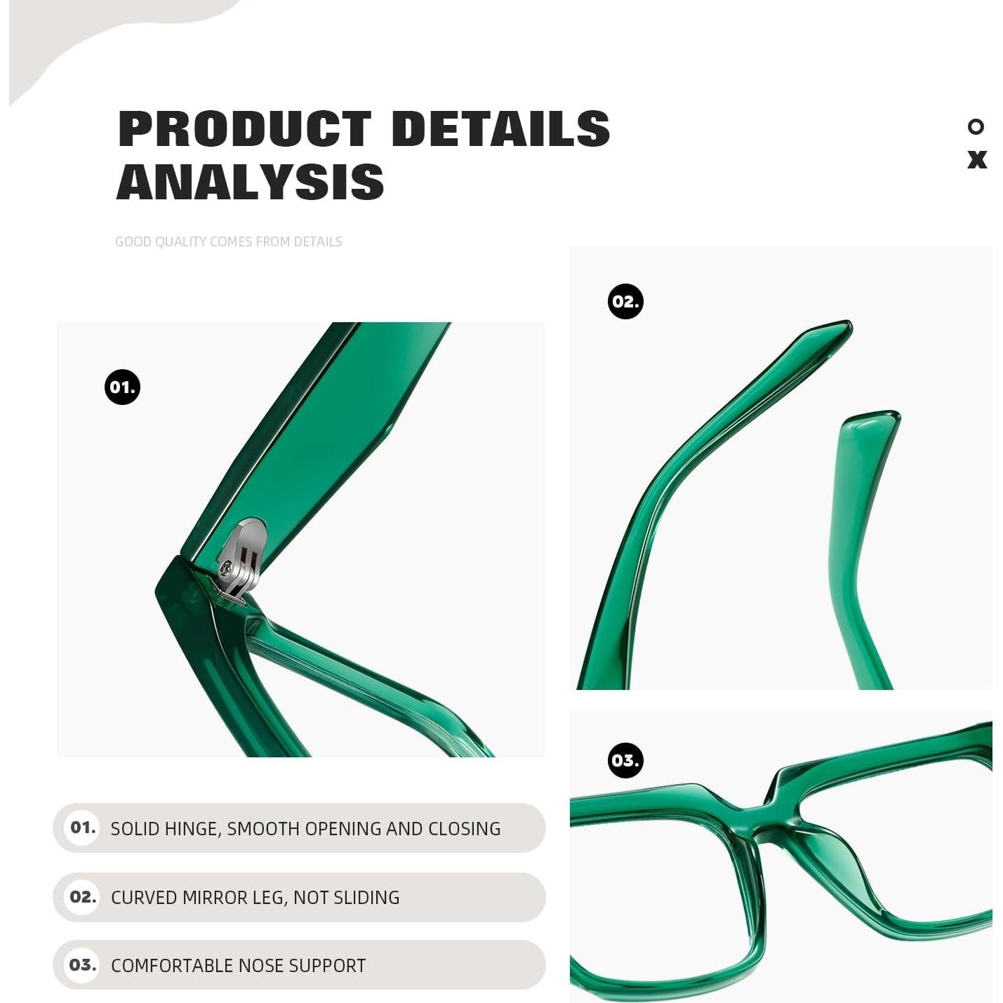 Gafas de luz azul TIANYESY unisex verdes - Protección UV