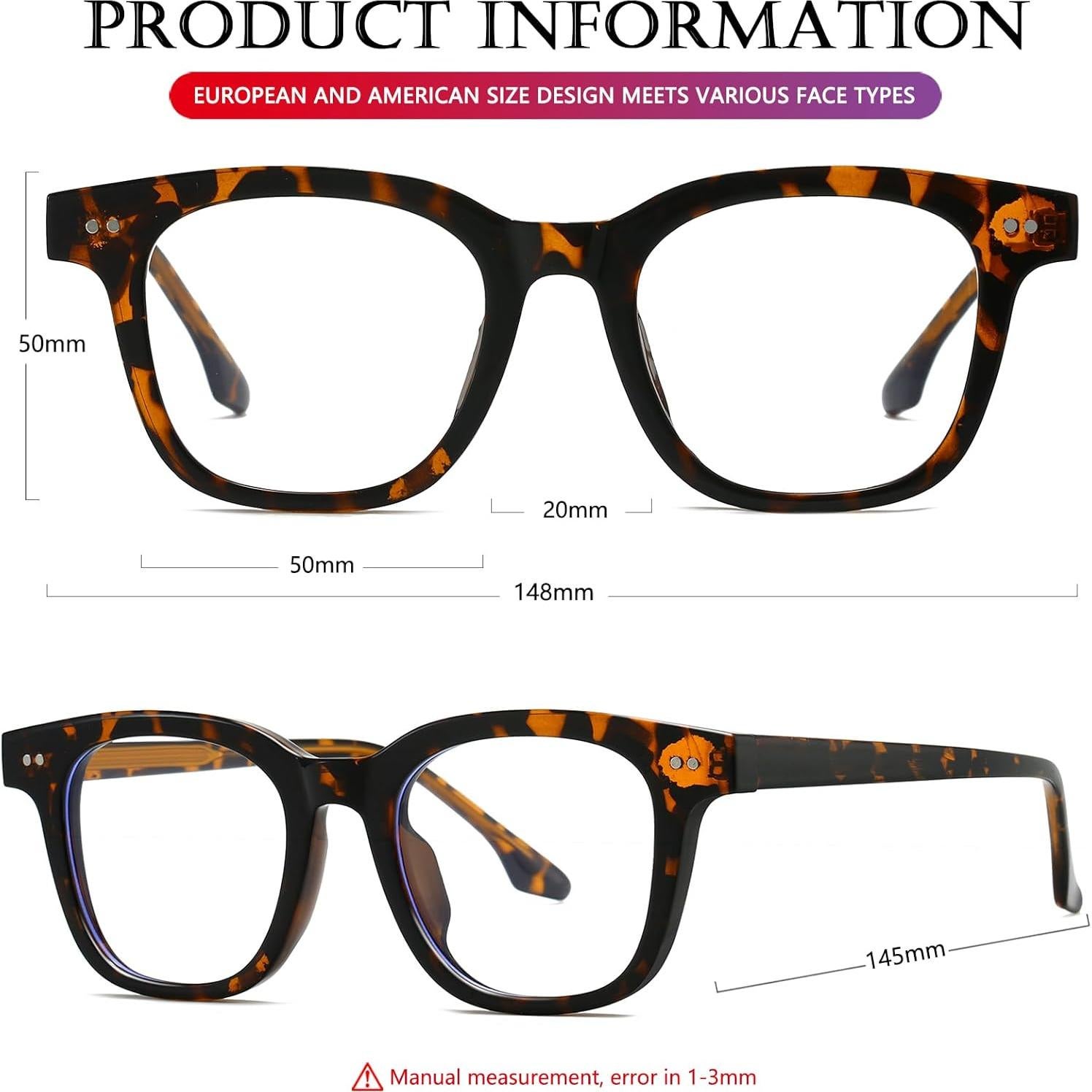 Gafas de Luz Azul AIEYEZO Cuadradas Unisex - Moda Retro