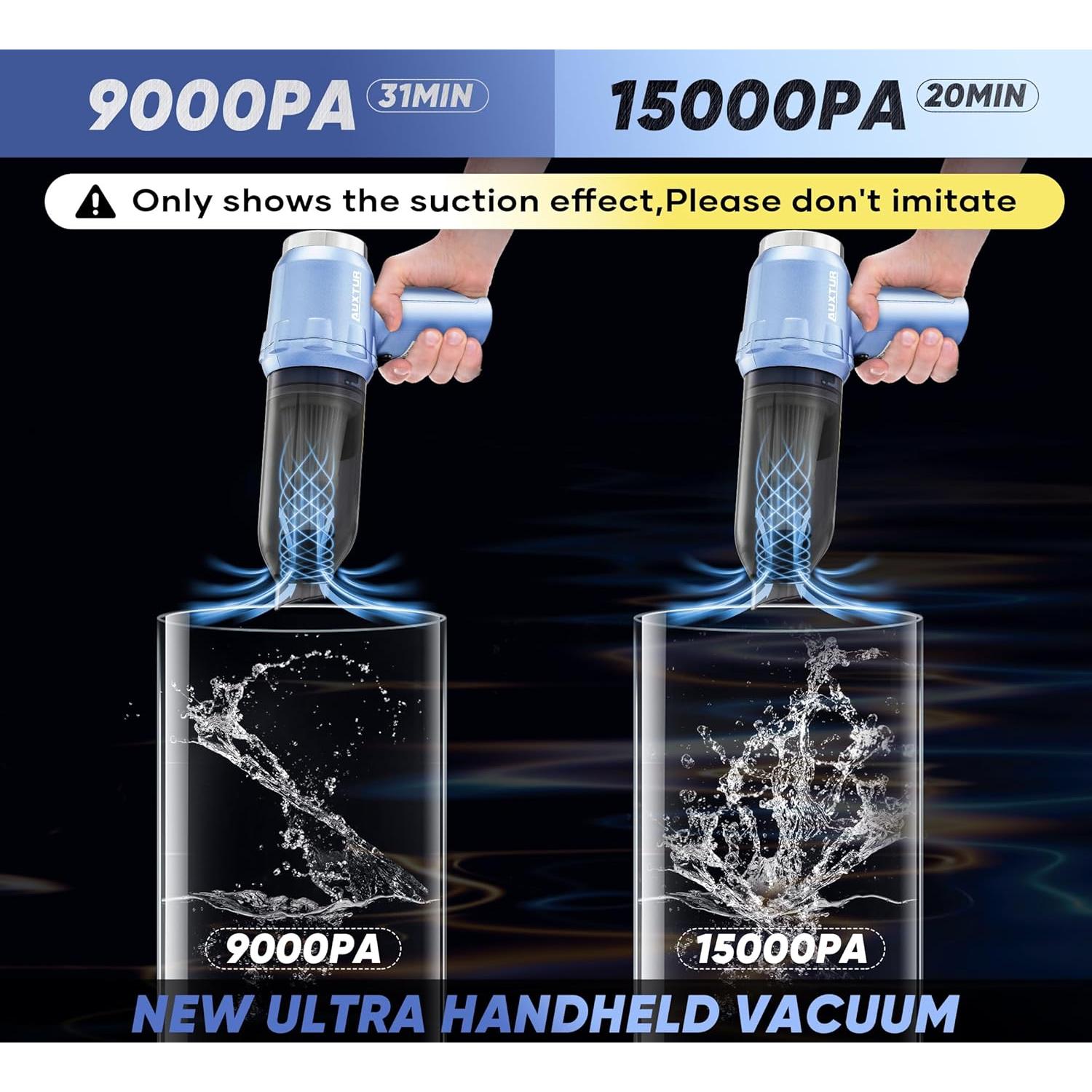 Aspiradora Portátil Inalámbrica AUXTUR 120W HEPA 200ml