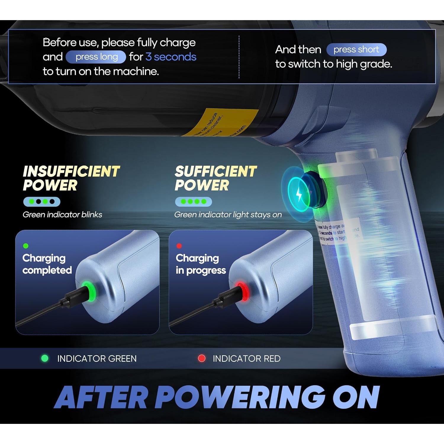 Aspiradora Portátil Inalámbrica AUXTUR 120W HEPA 200ml