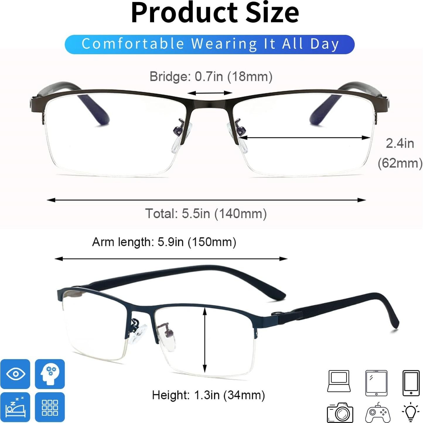 Gafas de Luz Azul Stamen ST-BLG Unisex, Anti Fatiga Ocular