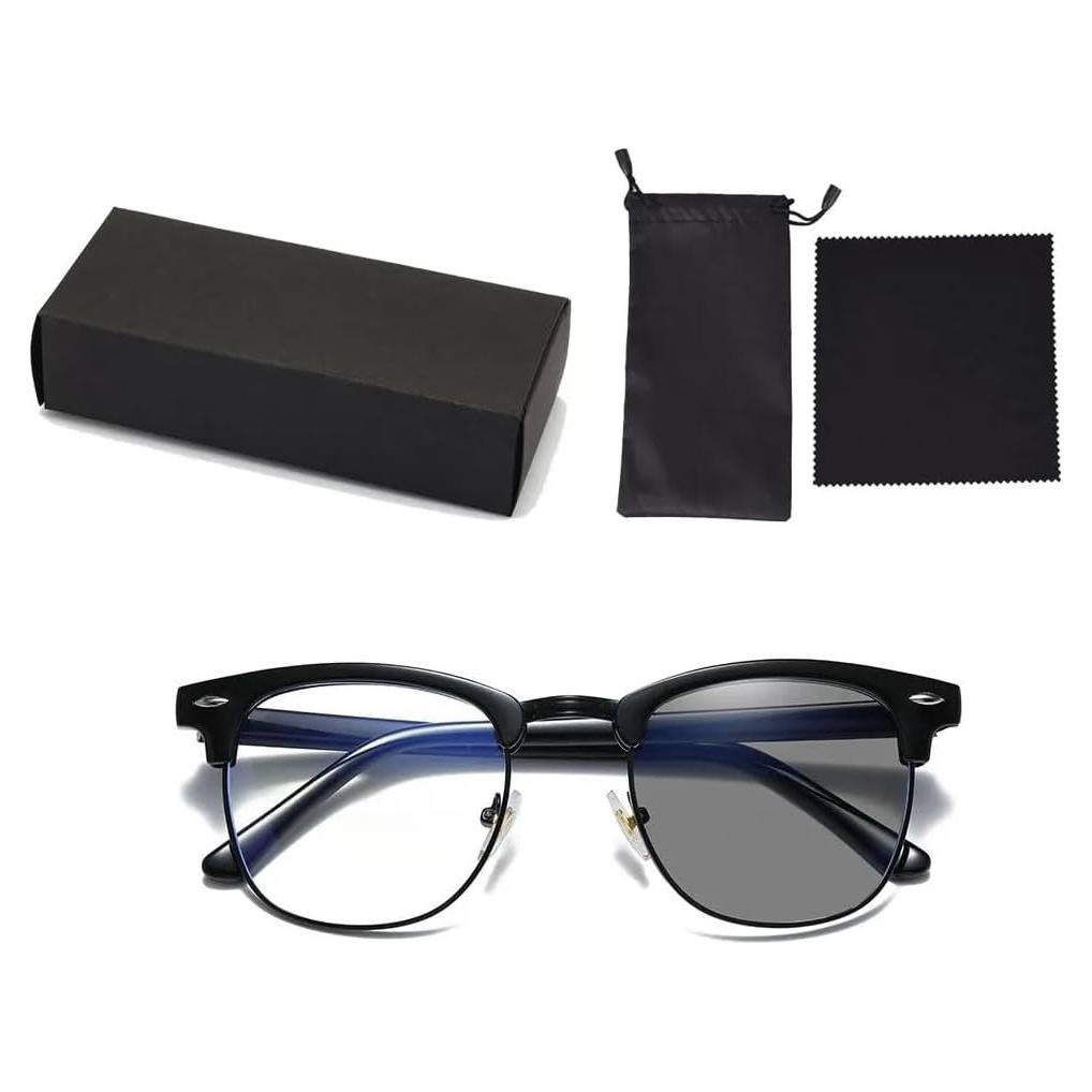 Gafas Retro Clubmaster Unisex con Bloqueo Luz Azul UV400