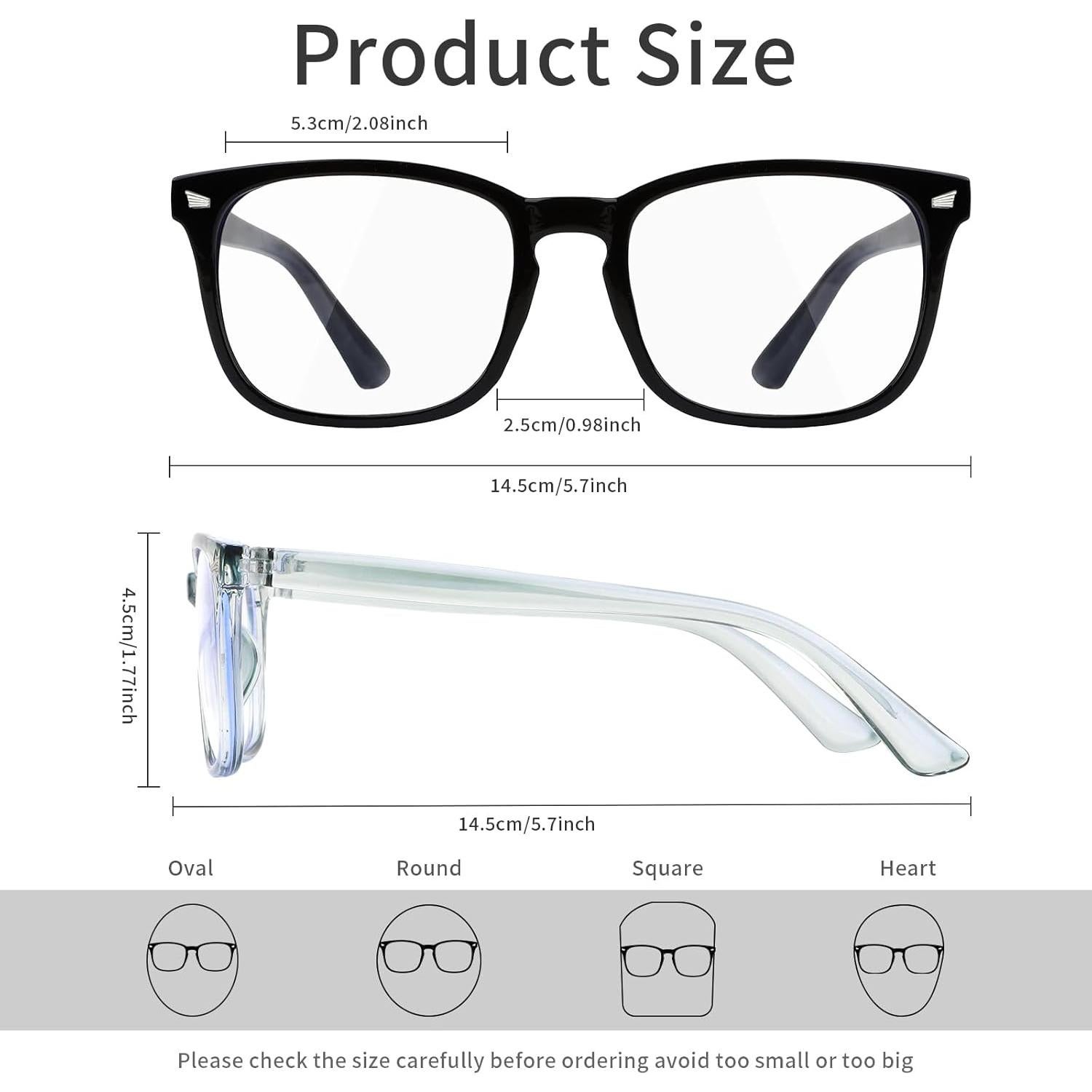 Gafas de Luz Azul ZNHIS 2 Paquetes Antideslumbrantes UV