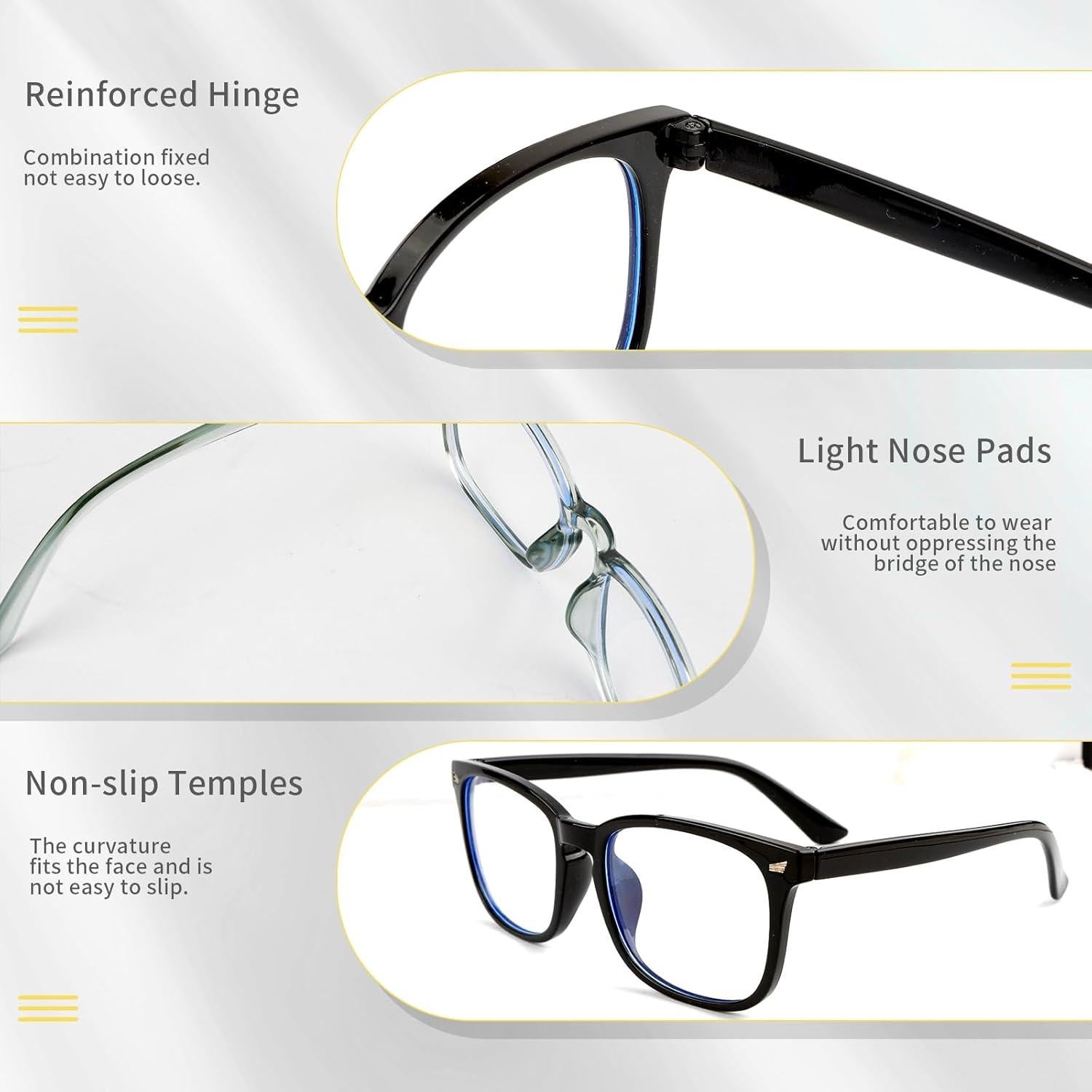 Gafas de Luz Azul ZNHIS 2 Paquetes Antideslumbrantes UV