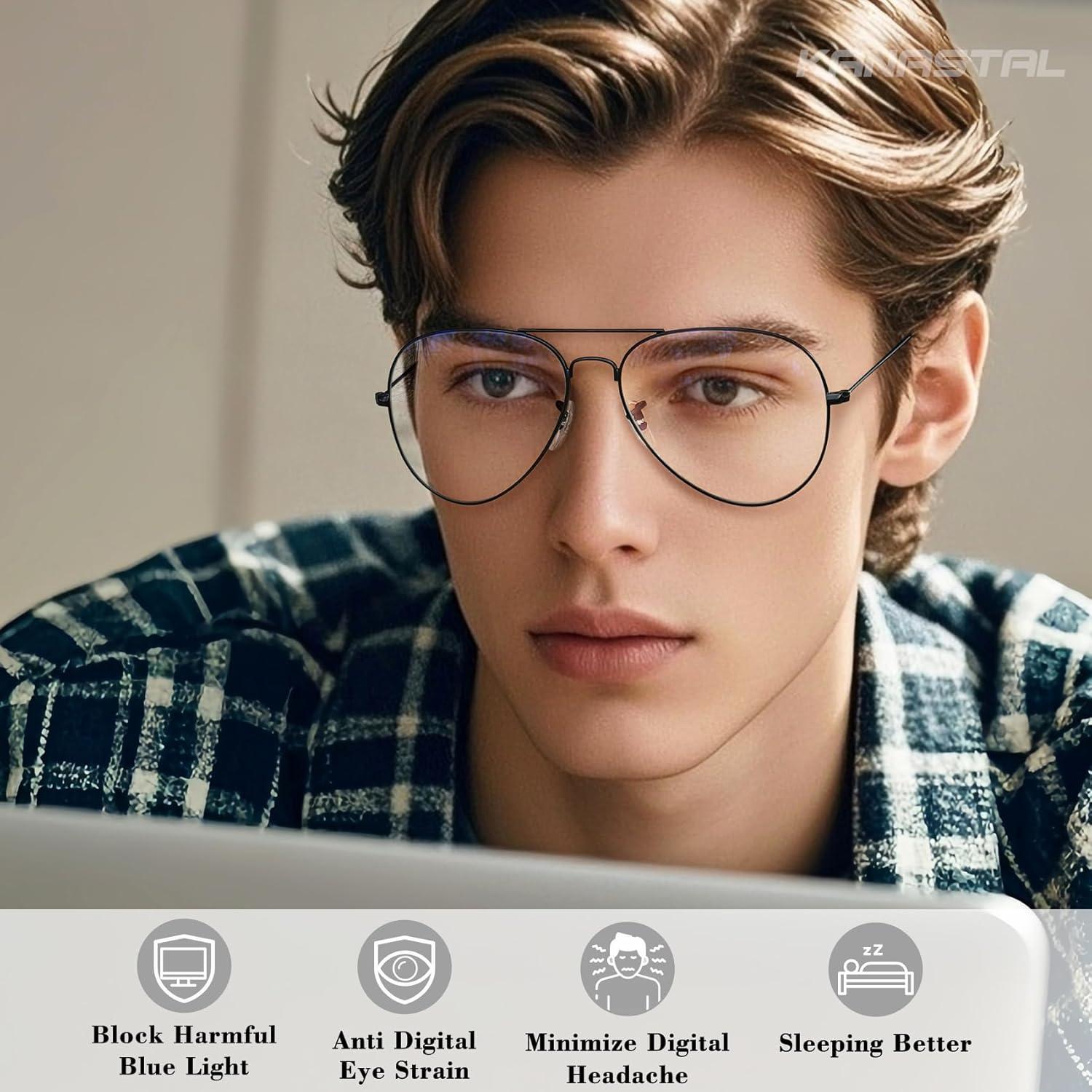 Gafas de sol KANASTAL anti luz azul UV400 para hombres y mujeres