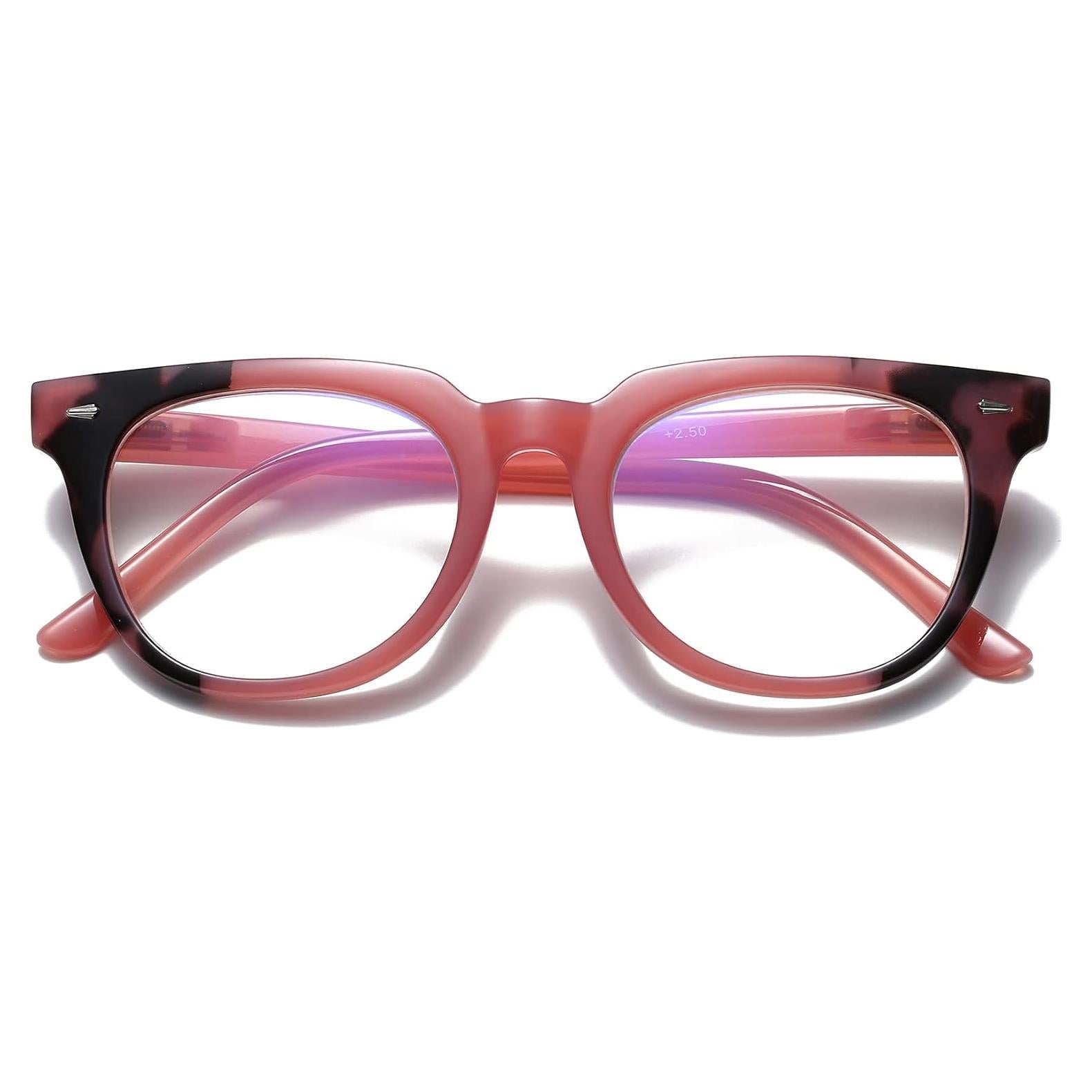 Gafas de lectura Bevi bloqueo luz azul 4.0x unisex coral