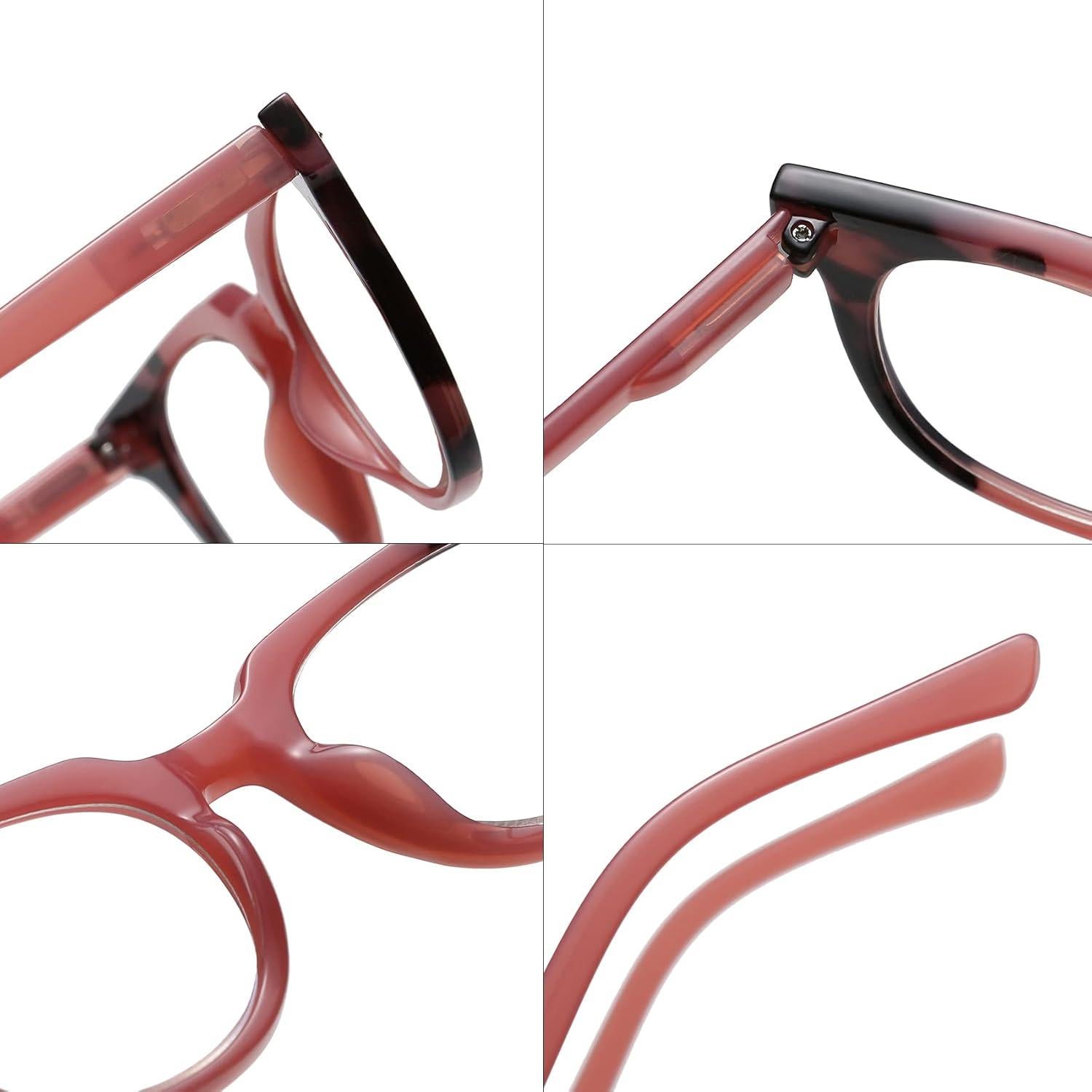 Gafas de lectura Bevi bloqueo luz azul 4.0x unisex coral