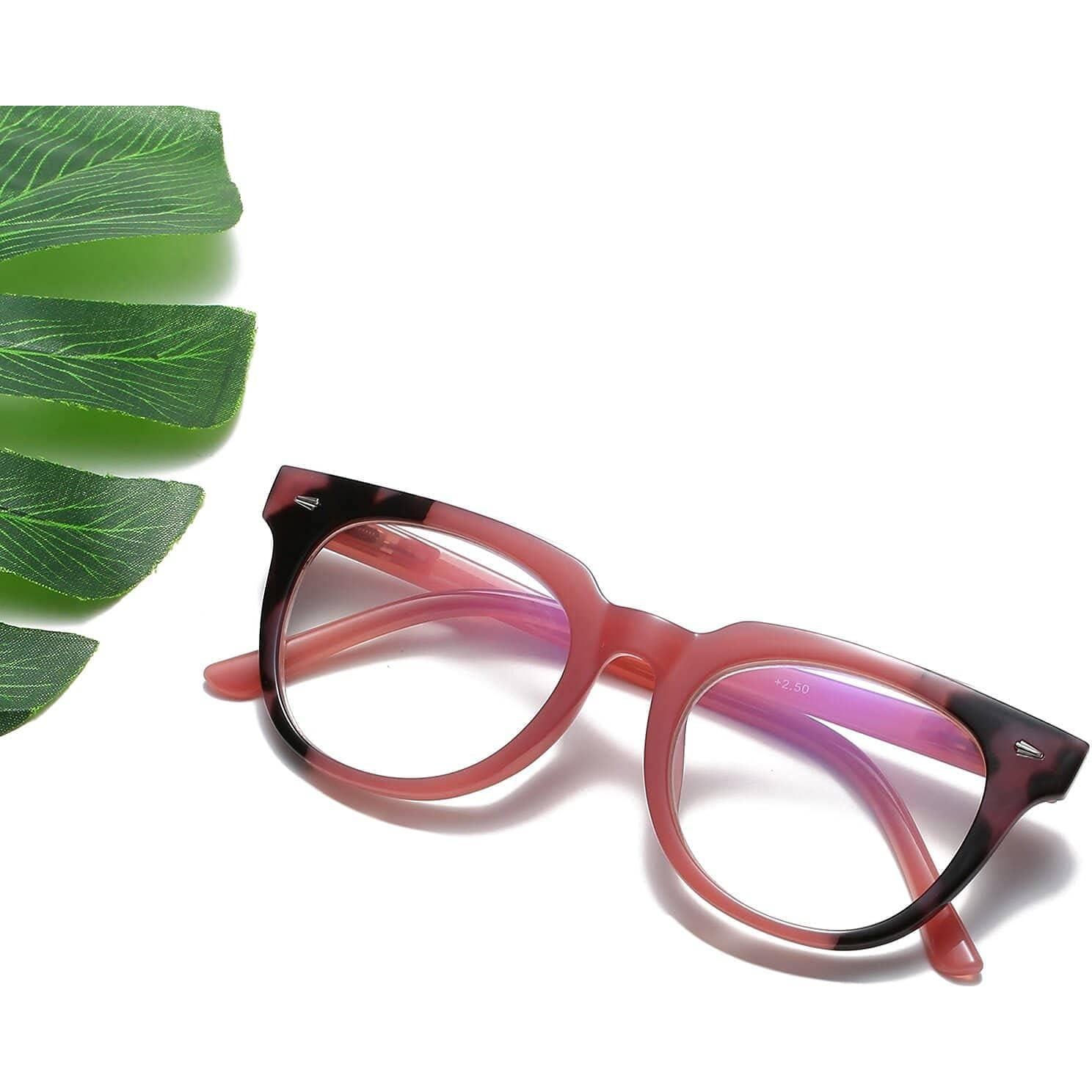 Gafas de lectura Bevi bloqueo luz azul 4.0x unisex coral