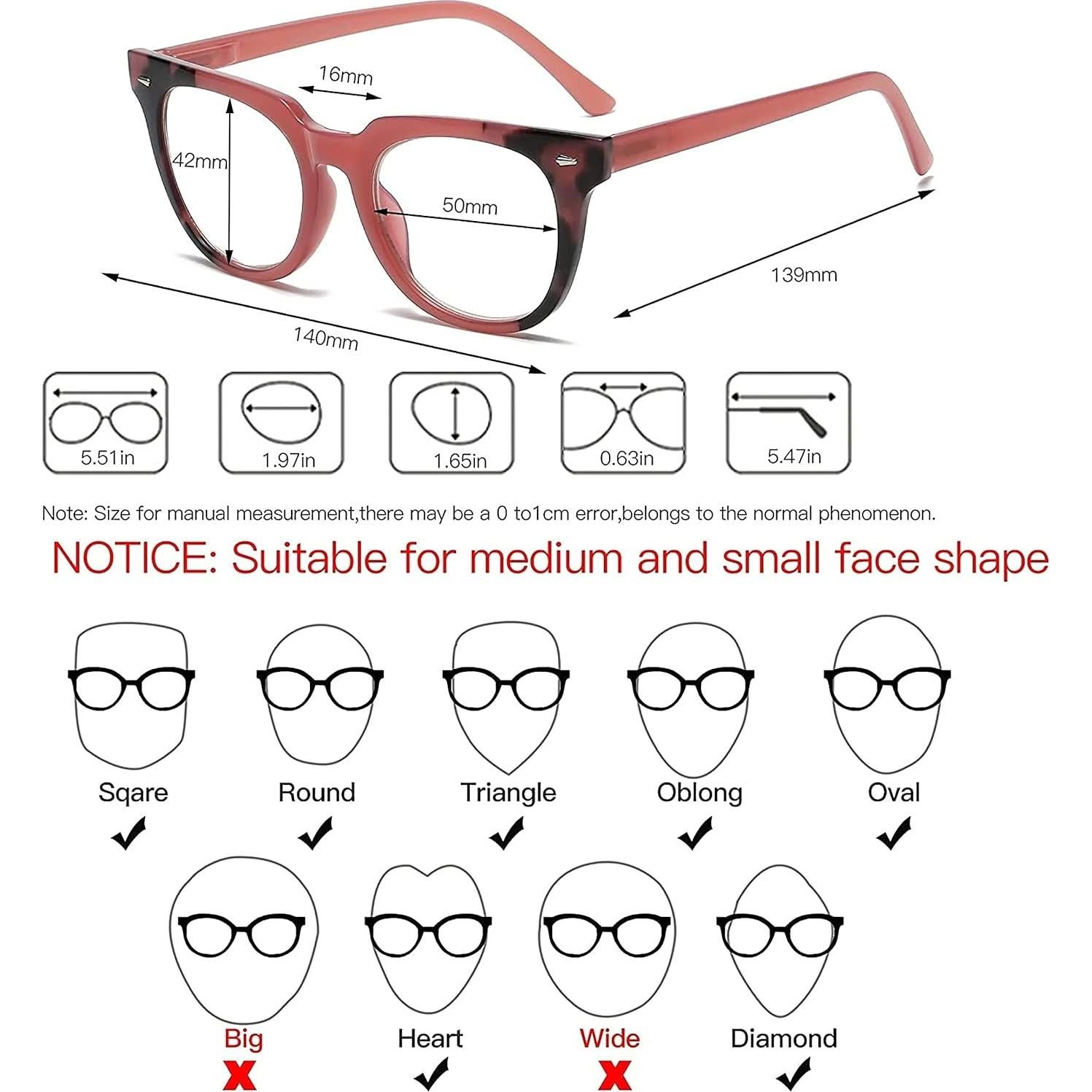 Gafas de lectura Bevi bloqueo luz azul 4.0x unisex coral