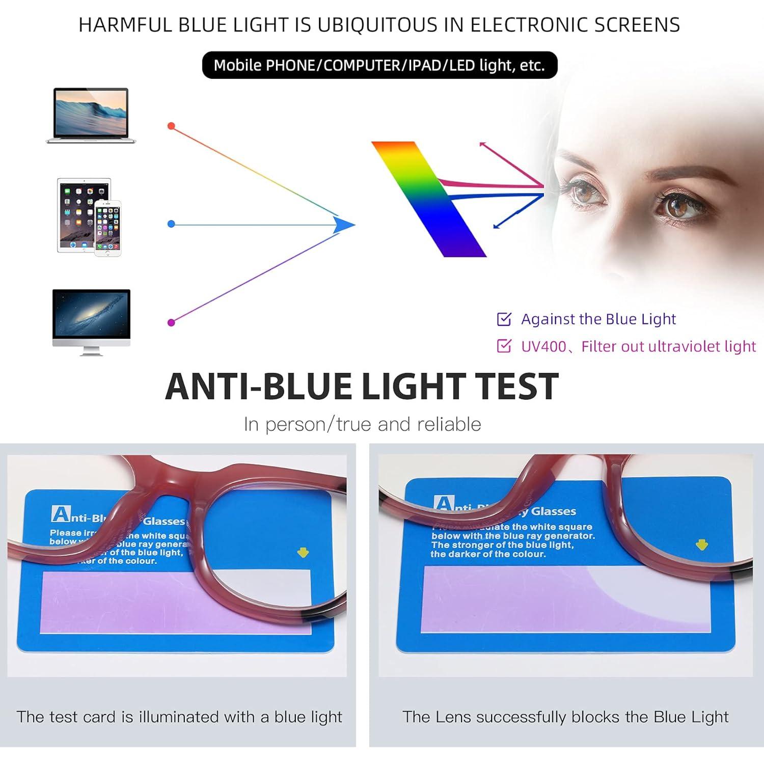 Gafas de lectura Bevi bloqueo luz azul 4.0x unisex coral