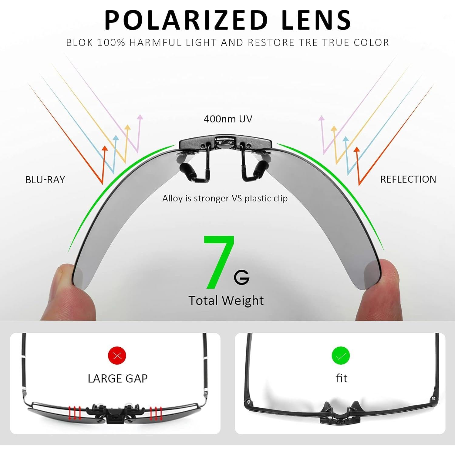 Gafas de Lectura Clip-on K KENZHOU con Filtro Luz Azul UV400
