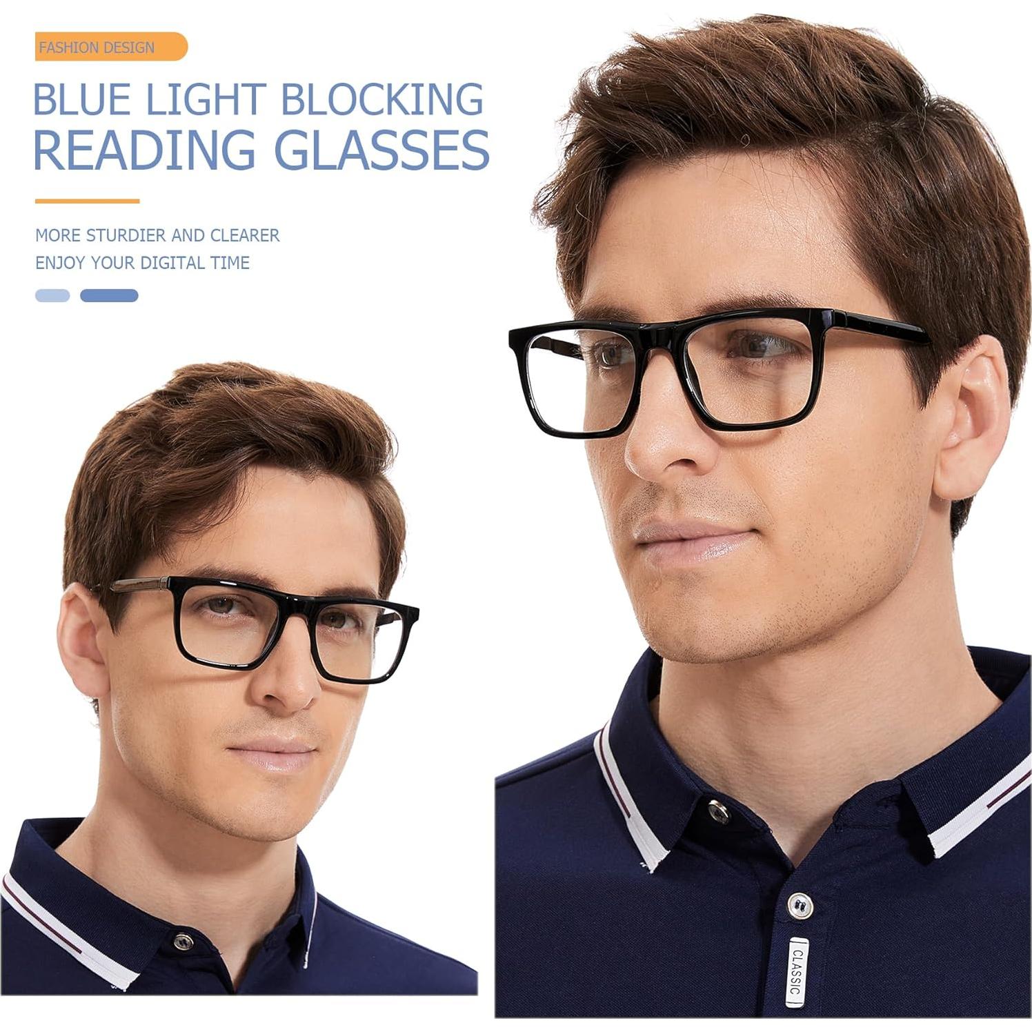 Gafas de lectura PRUTILOOKSY 4-Pack +2.75 luz azul hombres